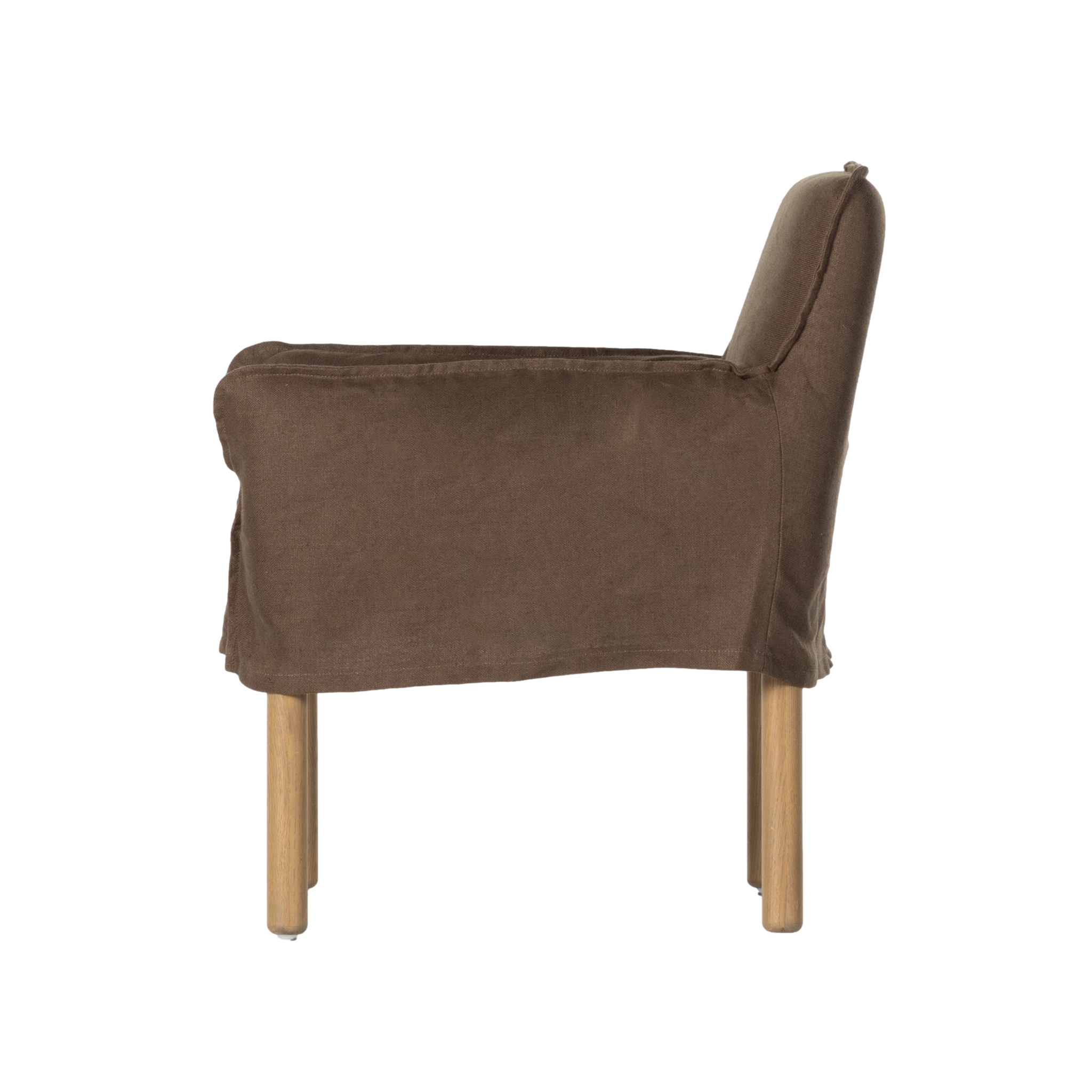 Addington Slipcover Armchair in Coffee