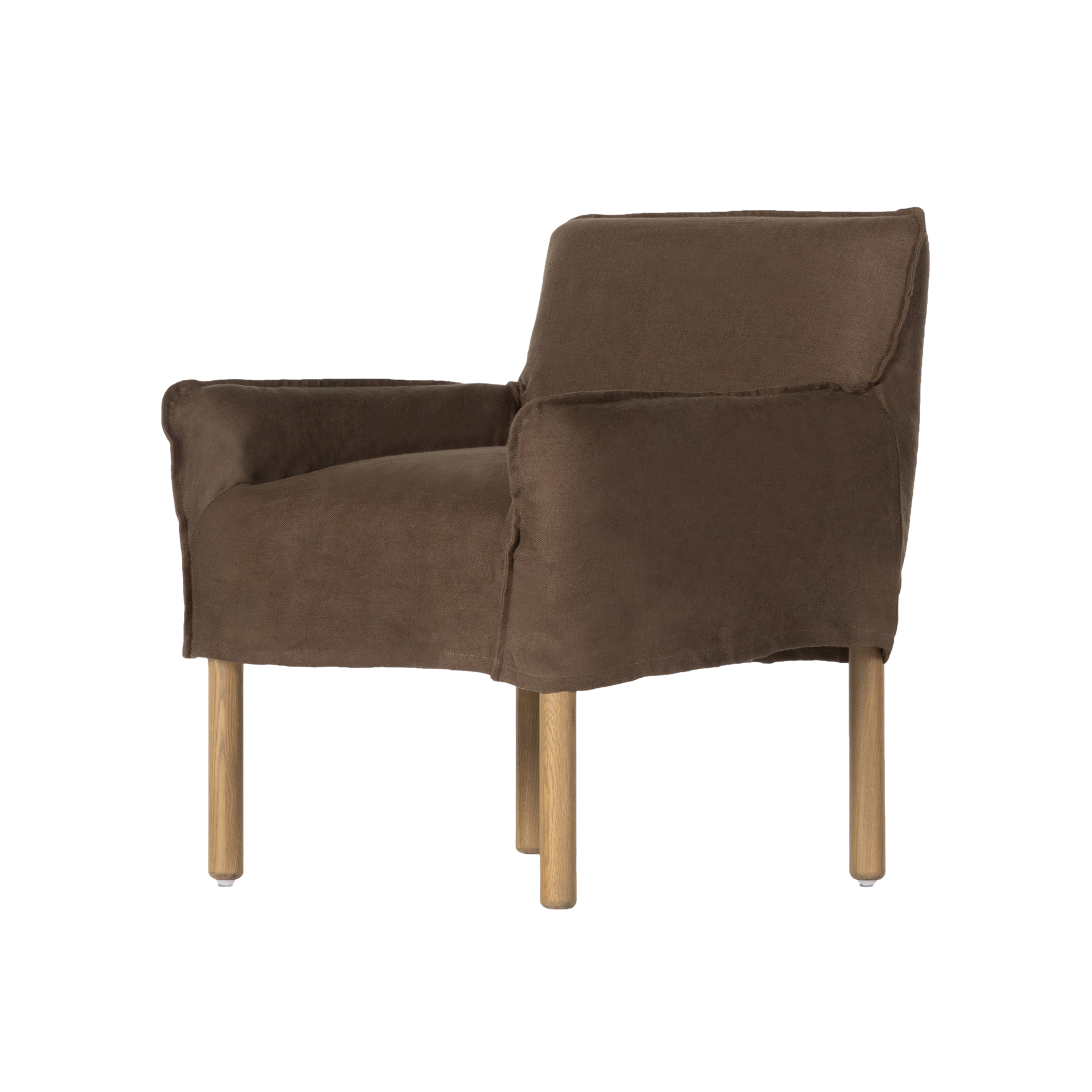 Addington Slipcover Armchair in Coffee