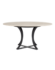 Gage Dining Table in White Travertine