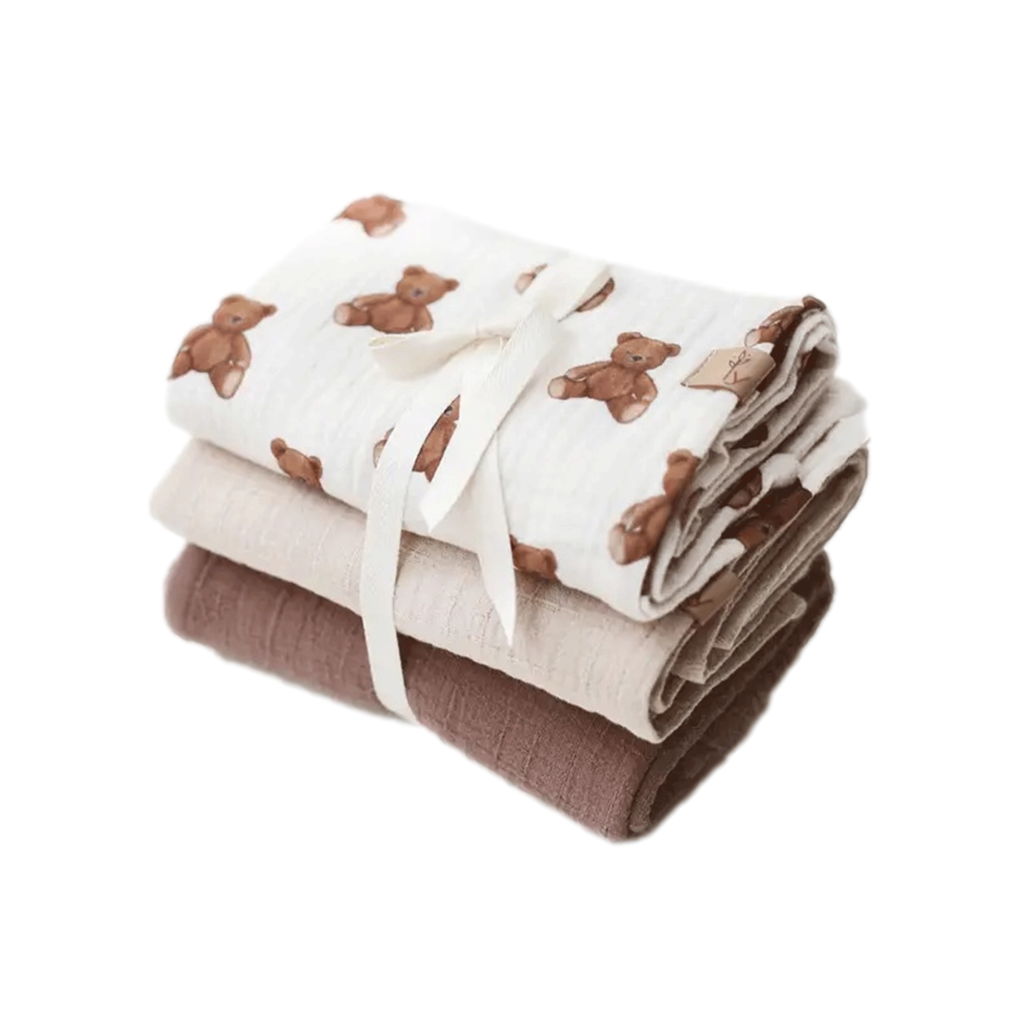 Muslin Cloth Set (Teddy Bear Print)