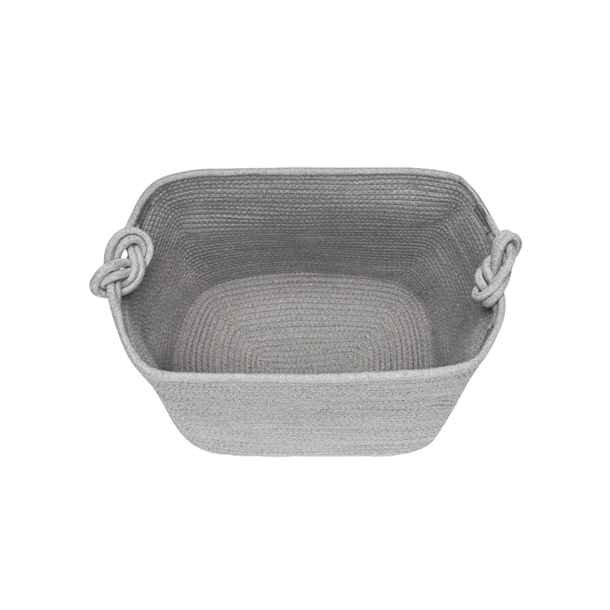 Rope Cube Storage Basket in Gray