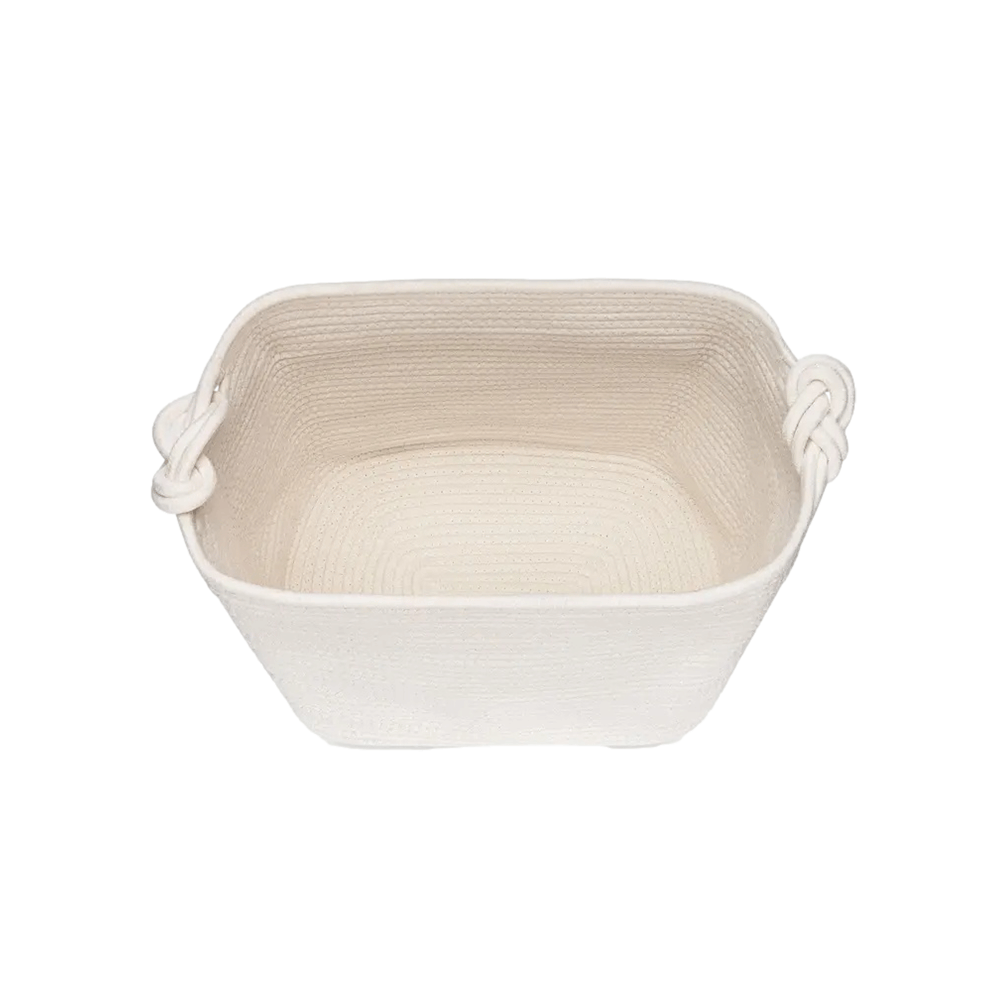 Rope Cube Storage Basket in White