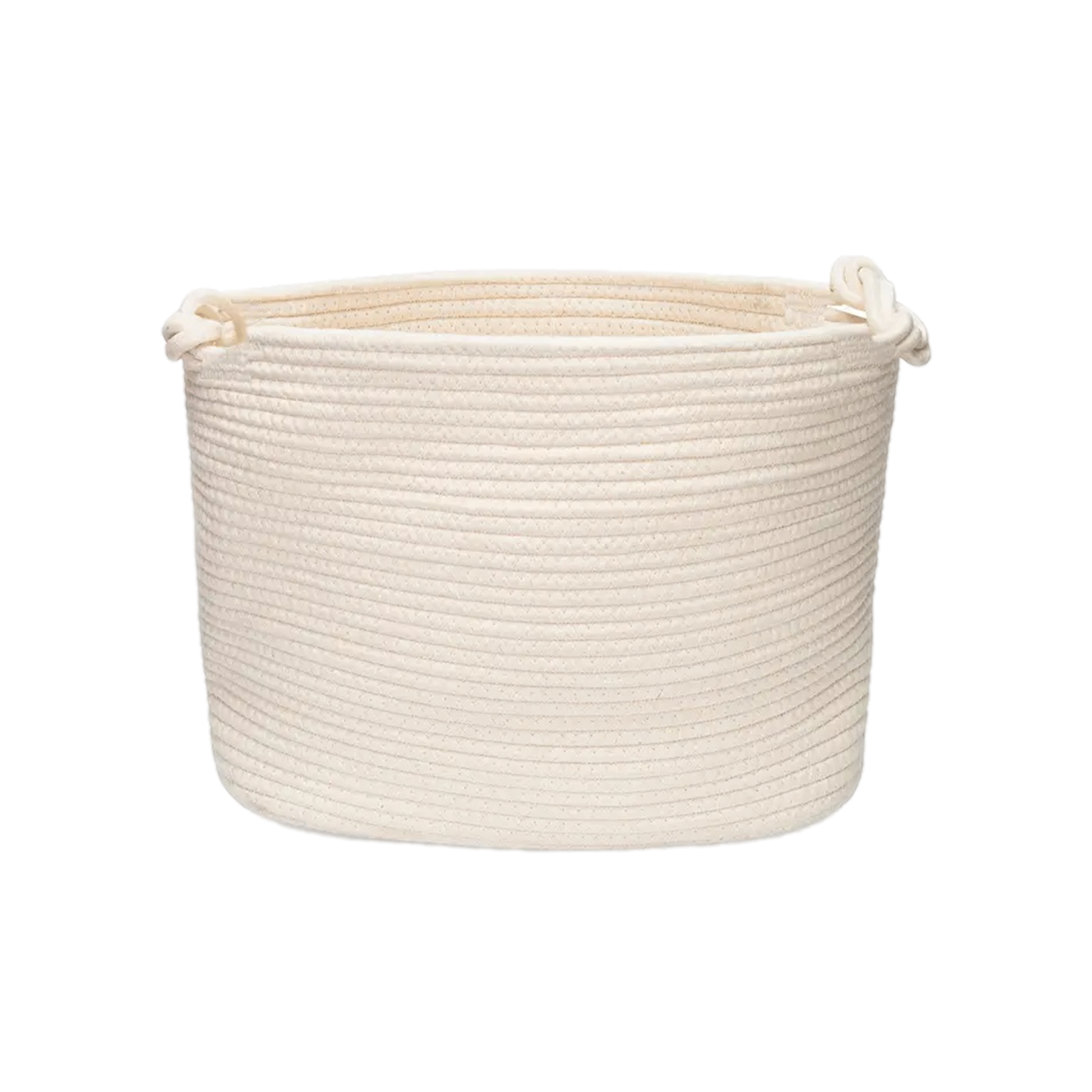 Rope Cube Storage Basket in White