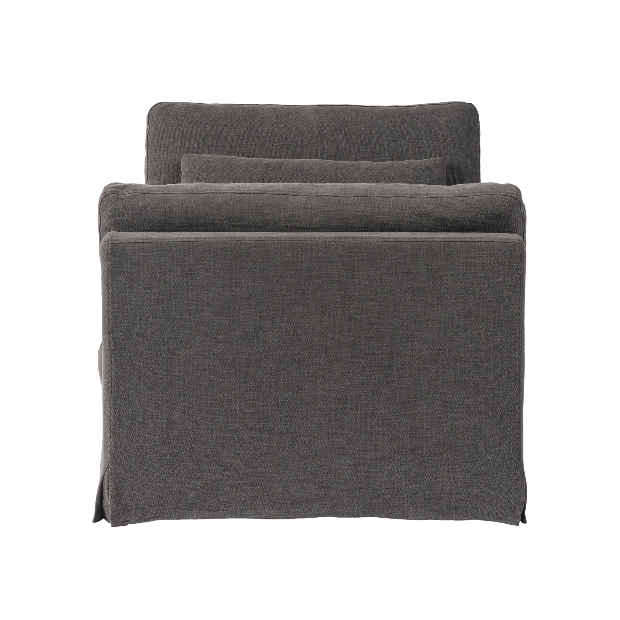 Vianna Slipcover Chaise in Charcoal