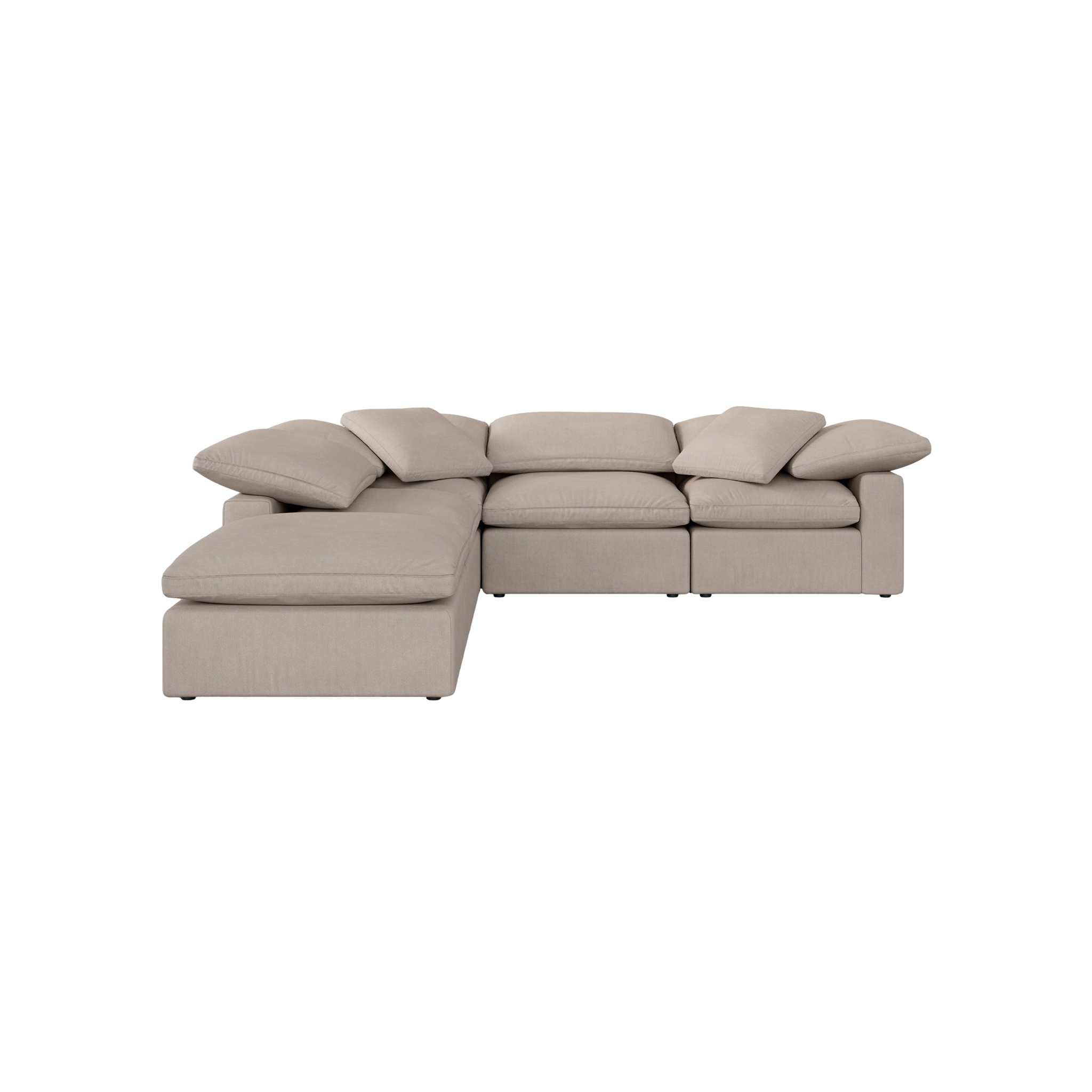 Soho 5-Piece Sectional with Chaise in Fawn