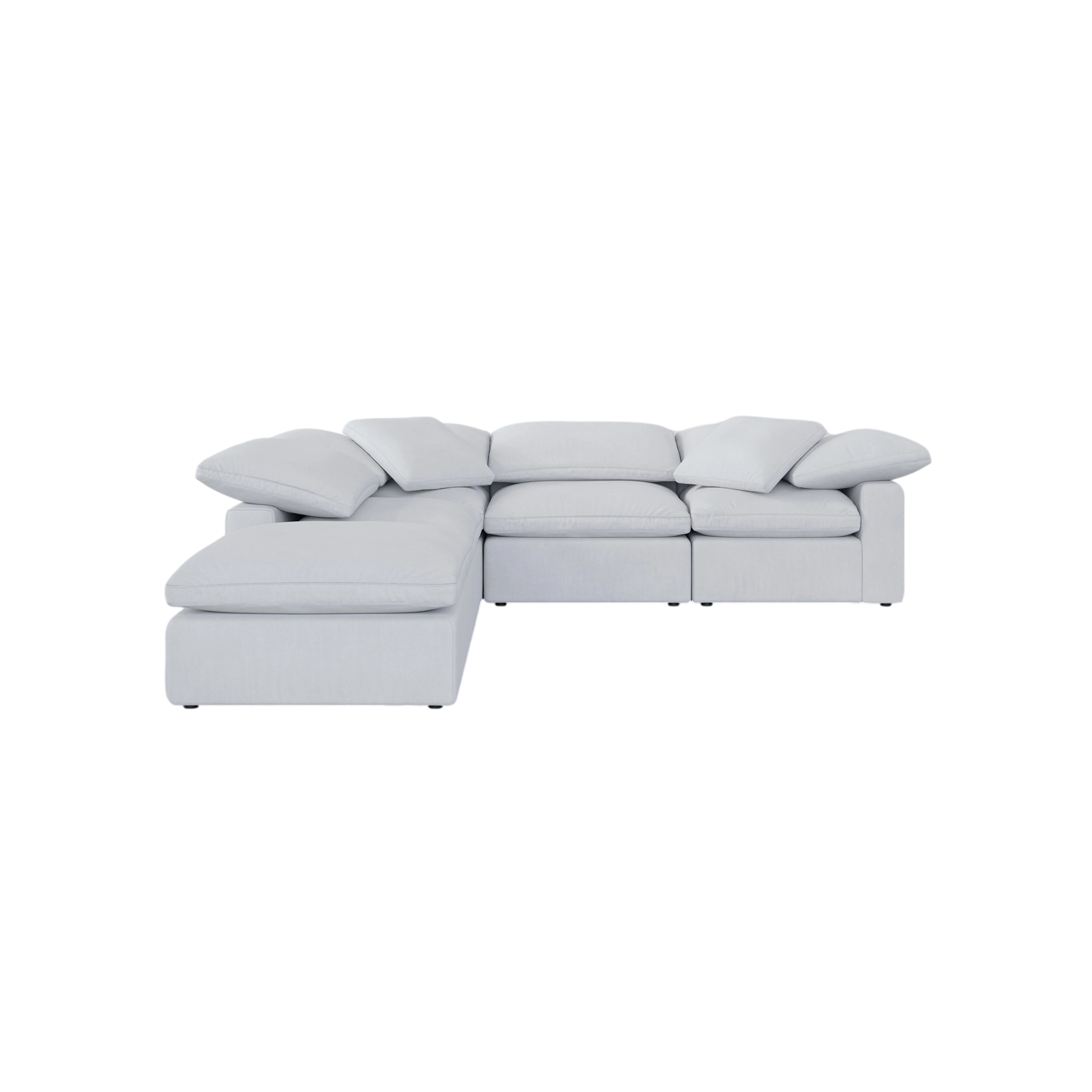 Soho 5-Piece Sectional with Chaise in Pearl