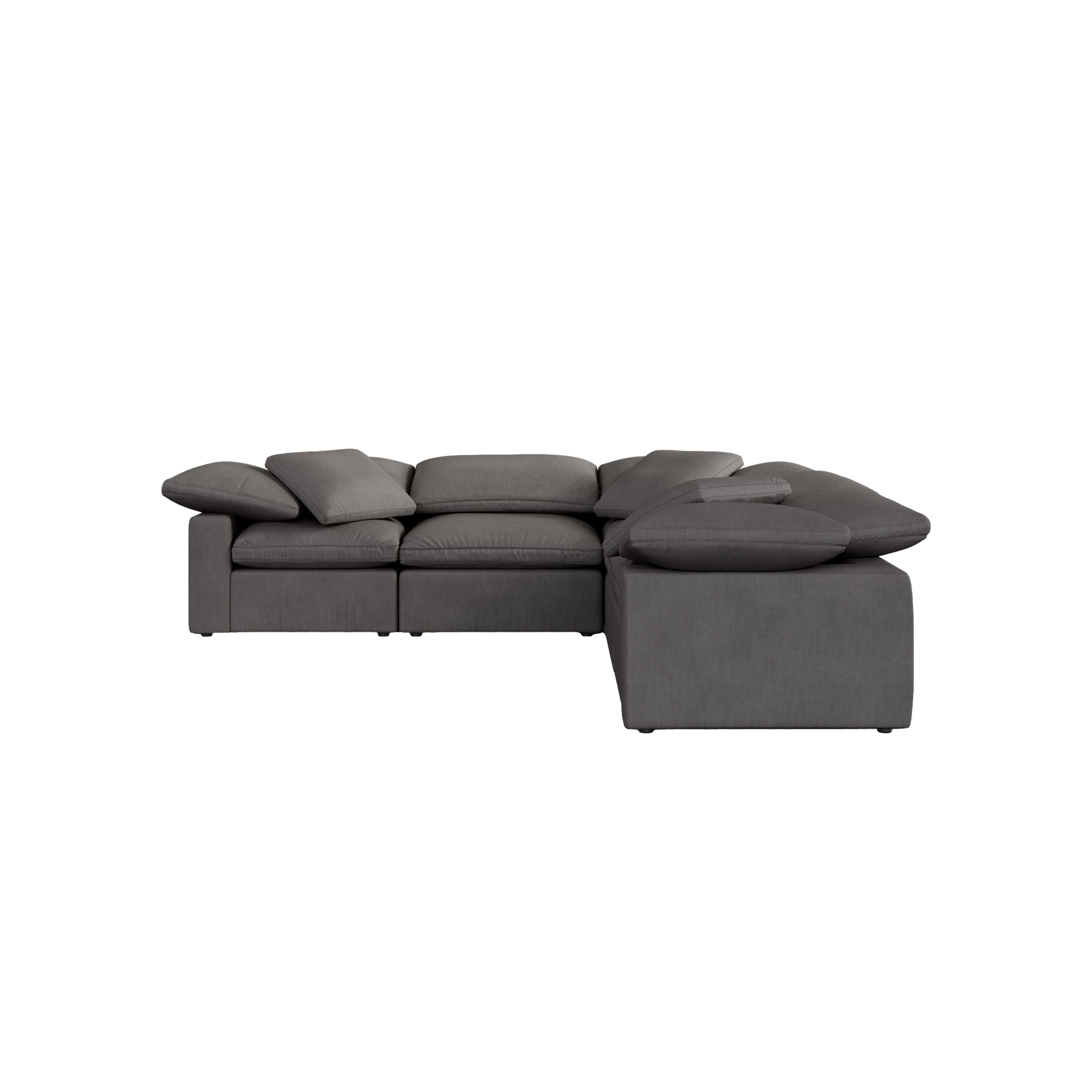 Soho 5-Piece Sectional with Chaise in Pepper