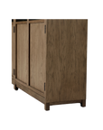 Millie Panel & Glass Door Cabinet in Drifted Oak
