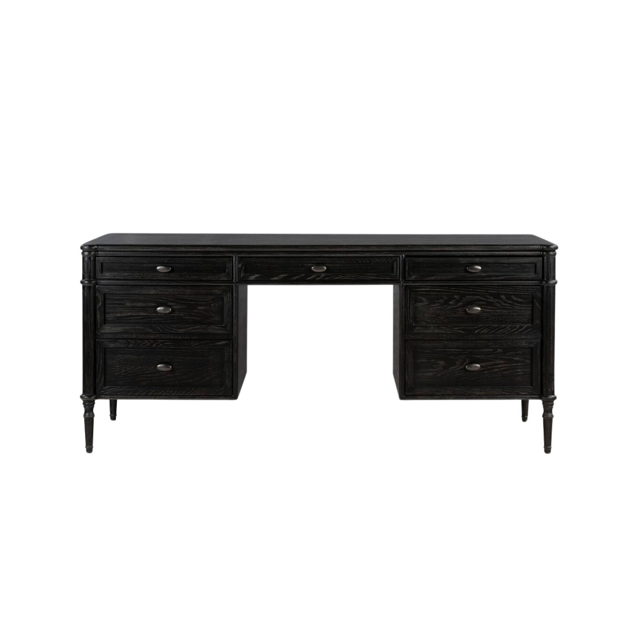 Toulouse Executive Desk (Distressed Black)