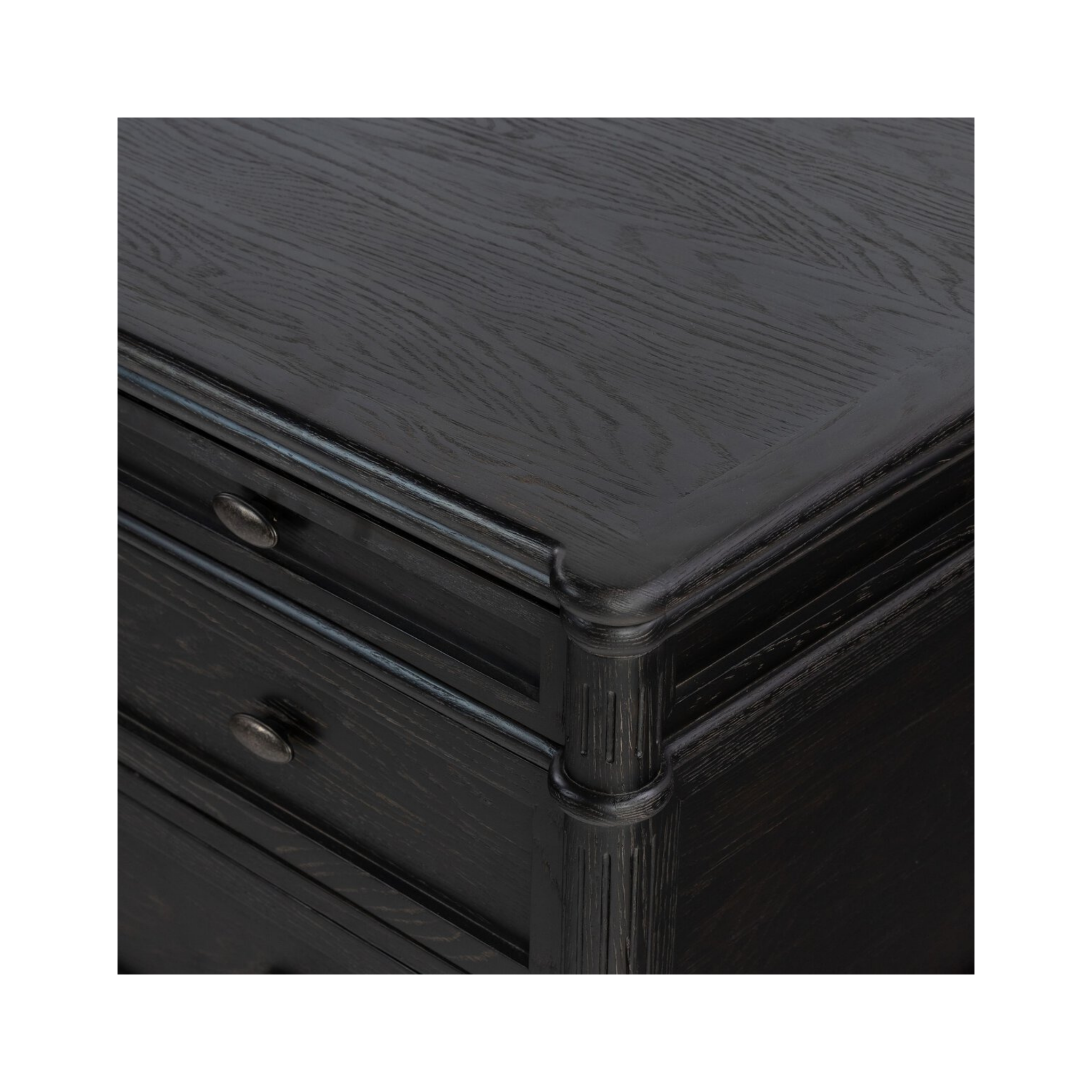 Toulouse Executive Desk (Distressed Black)