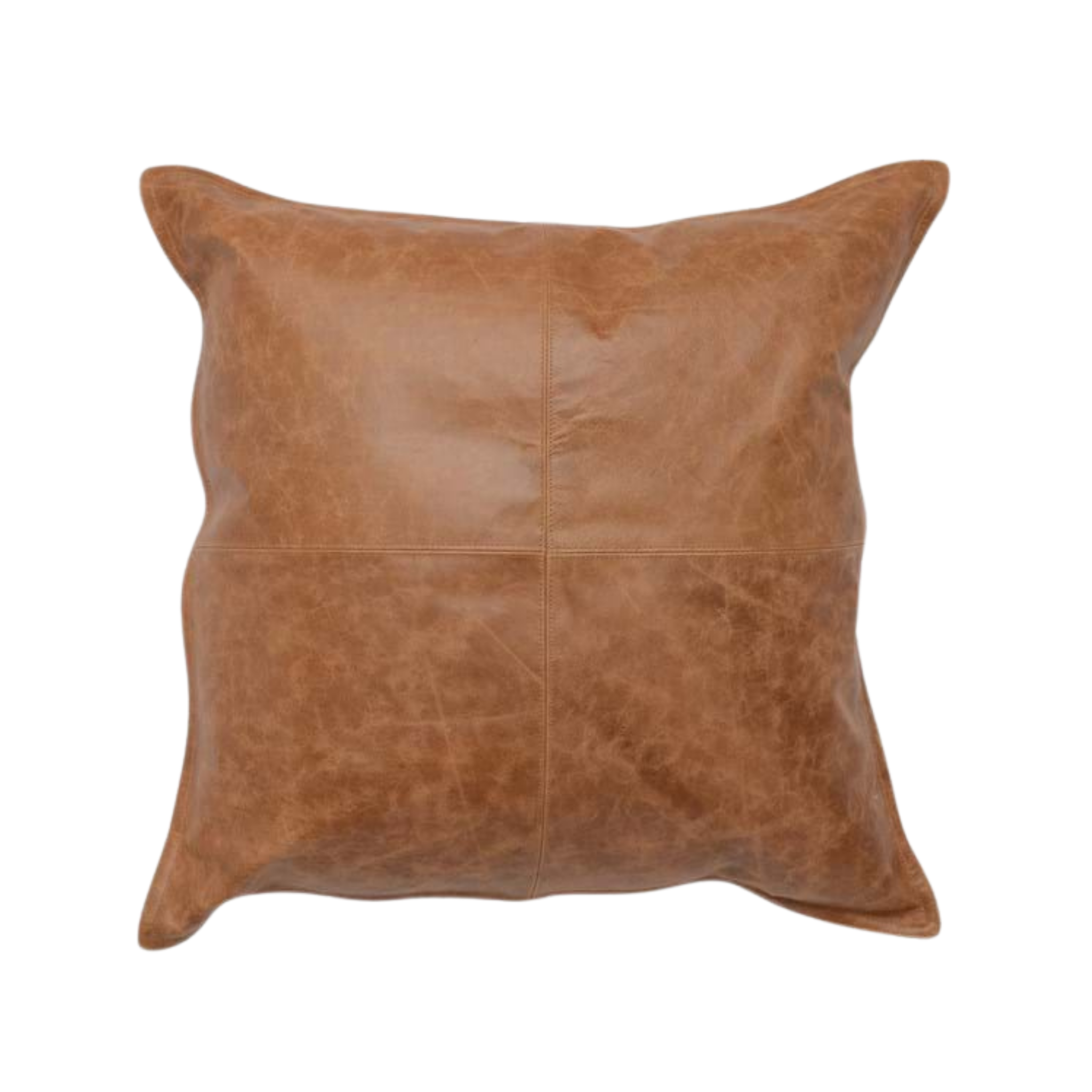 Vintage Leather Pillow (Chestnut)