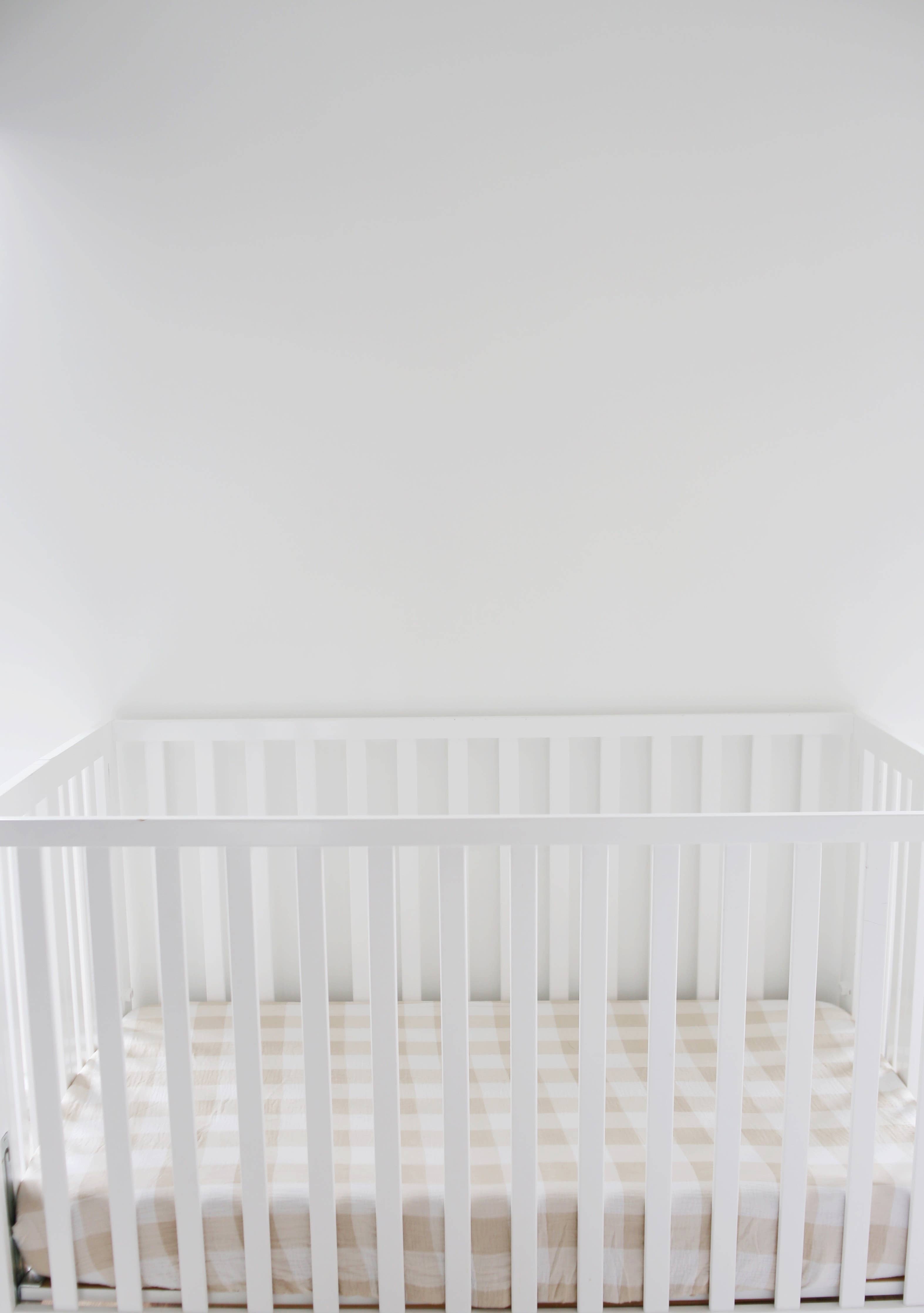 Gingham Cotton Muslin Crib Sheet