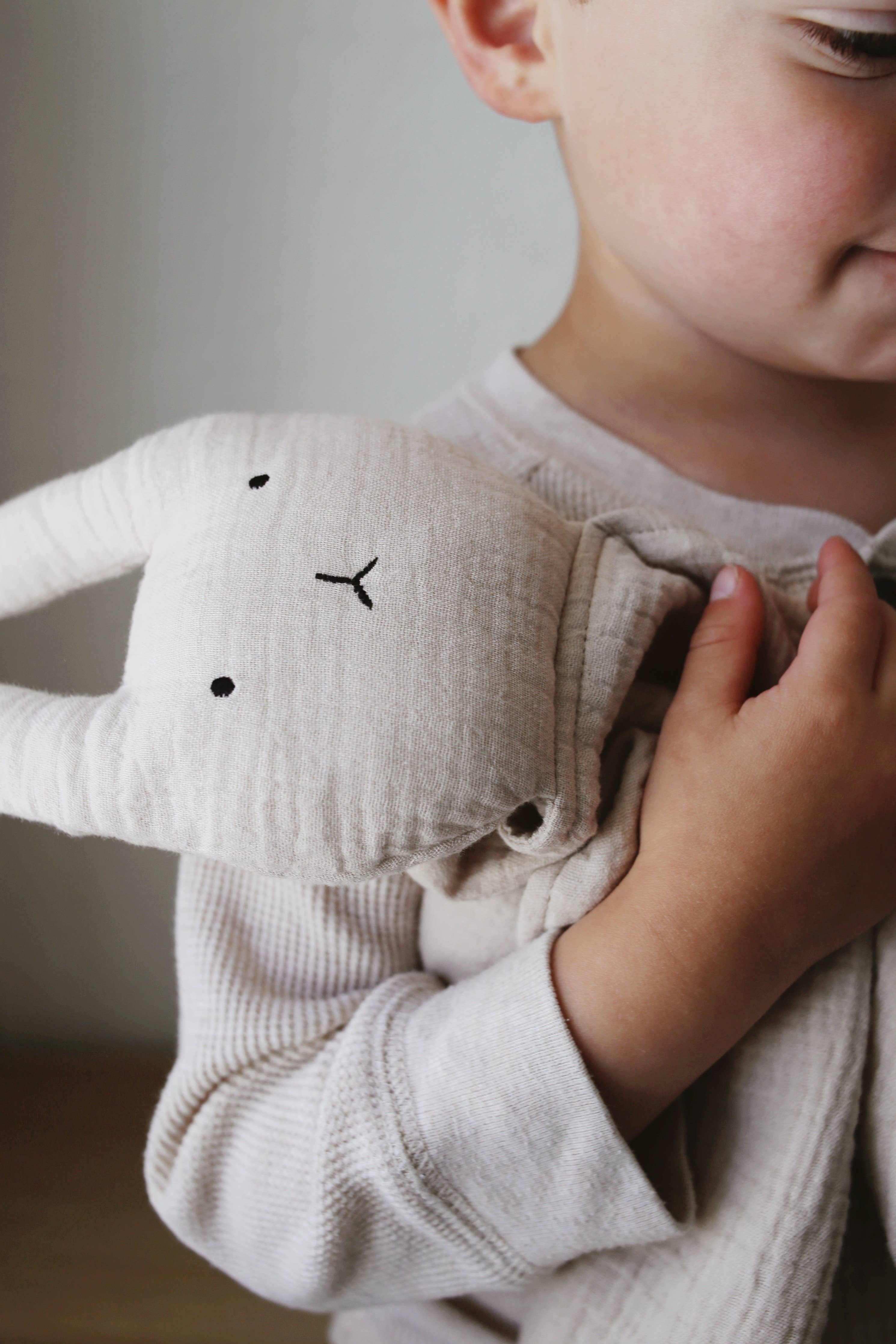 Natural Sand Bunny Lovey Blanket