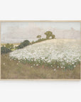 Vintage Floral Field Painting | Landscape Art Print L215: 8"x10"