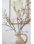 Long Weigela Flower Stem 63" Tall: White / Five Stems