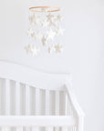 White Star Baby Crib Mobile (100% Handmade Wool Felt)