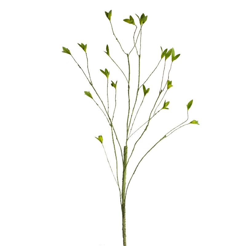 Artificial Plant Green Leaf Rattan Stem 37&quot; Tall: Five Stems