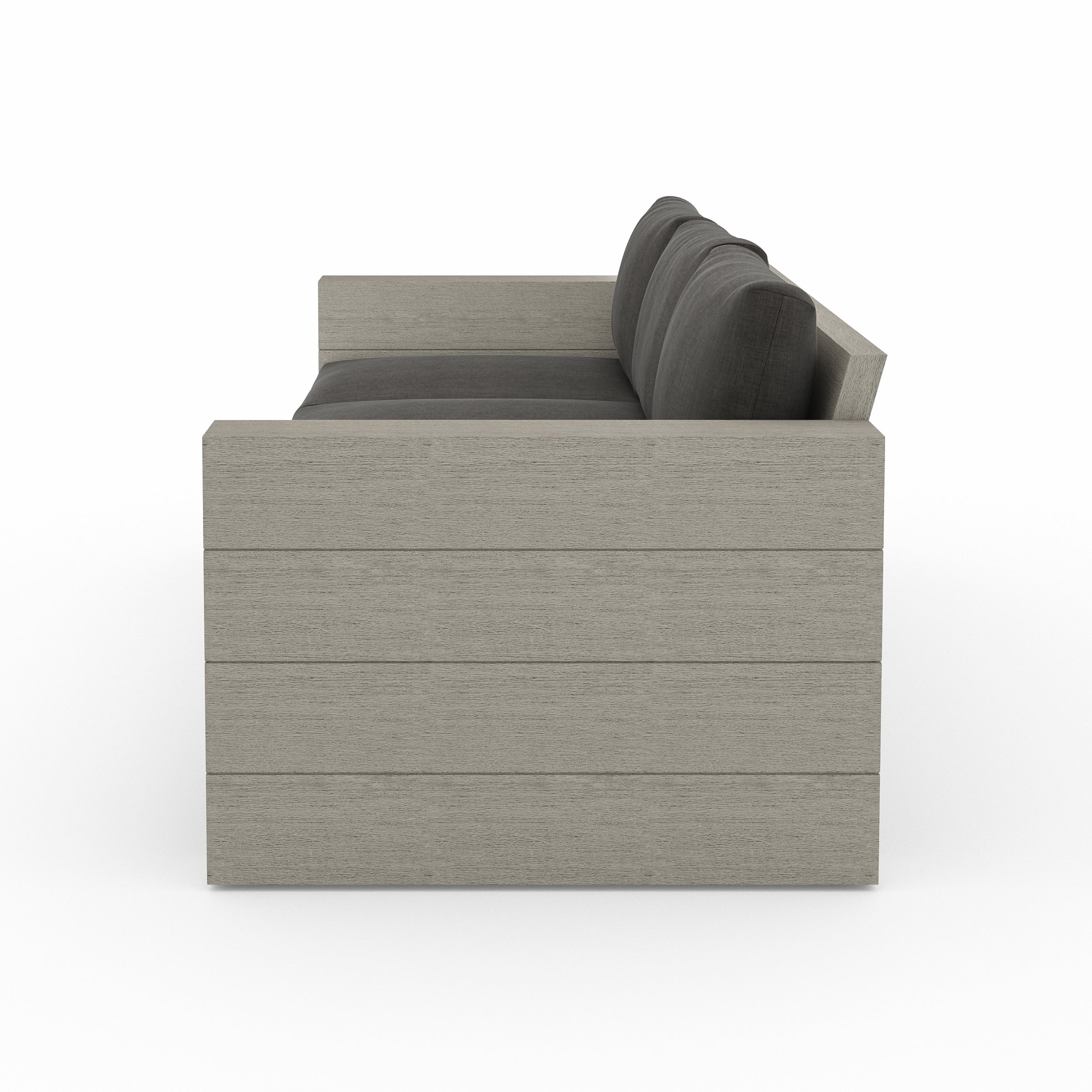 Leroy Outdoor Sofa, Weathered Grey (Charcoal)