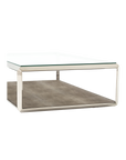 Shagreen Shadowbox Coffee Table in Steel