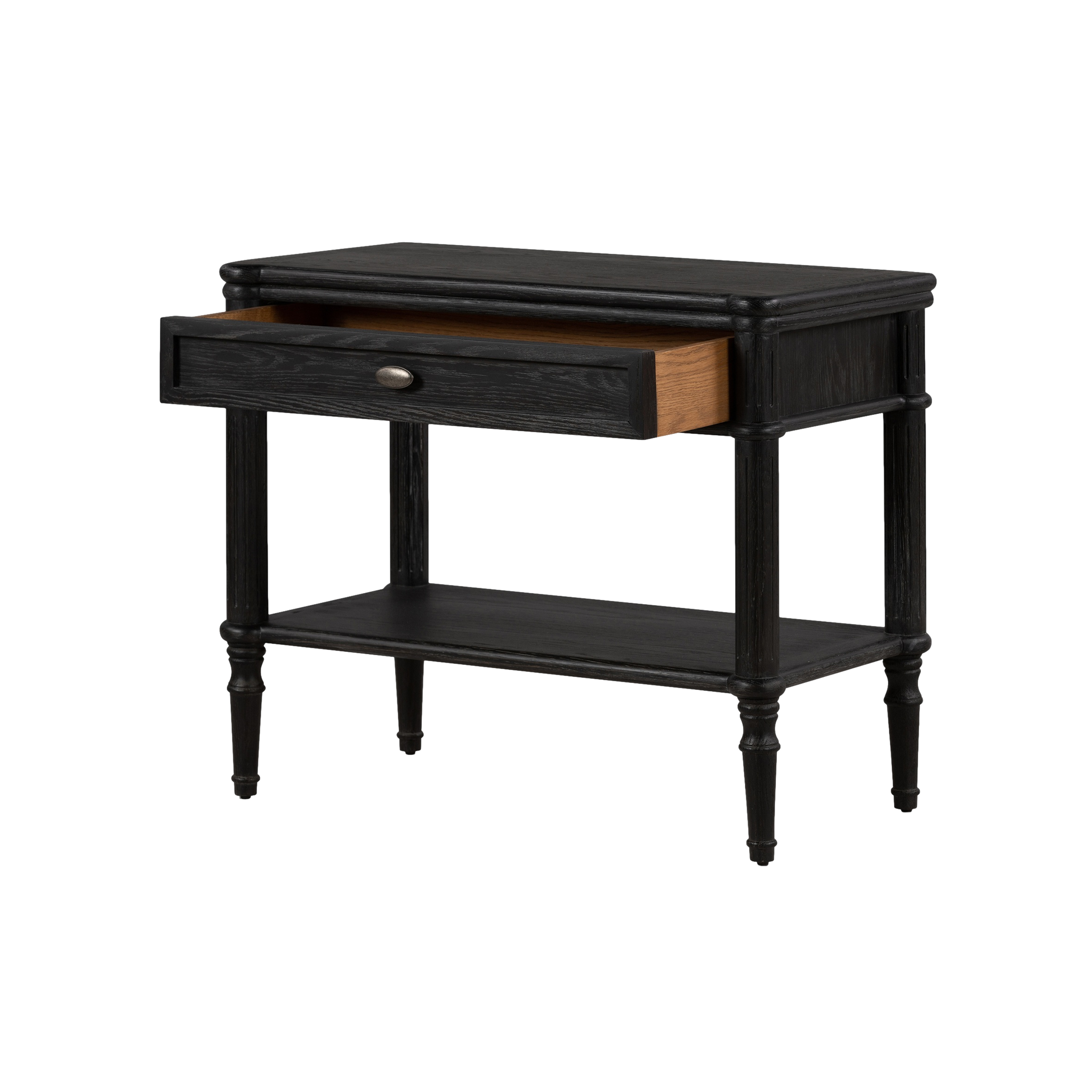 Toulouse Nightstand in Distressed Black