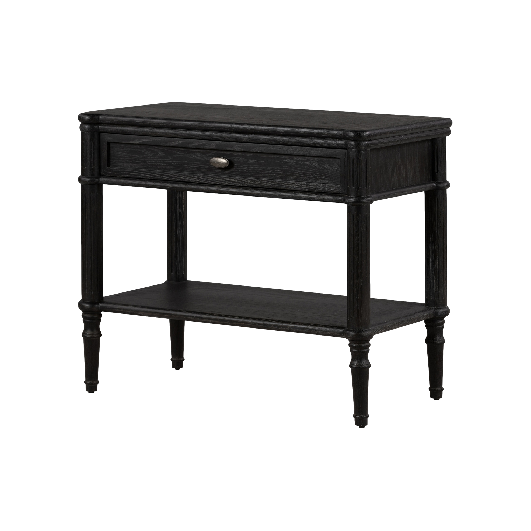 Toulouse Nightstand in Distressed Black