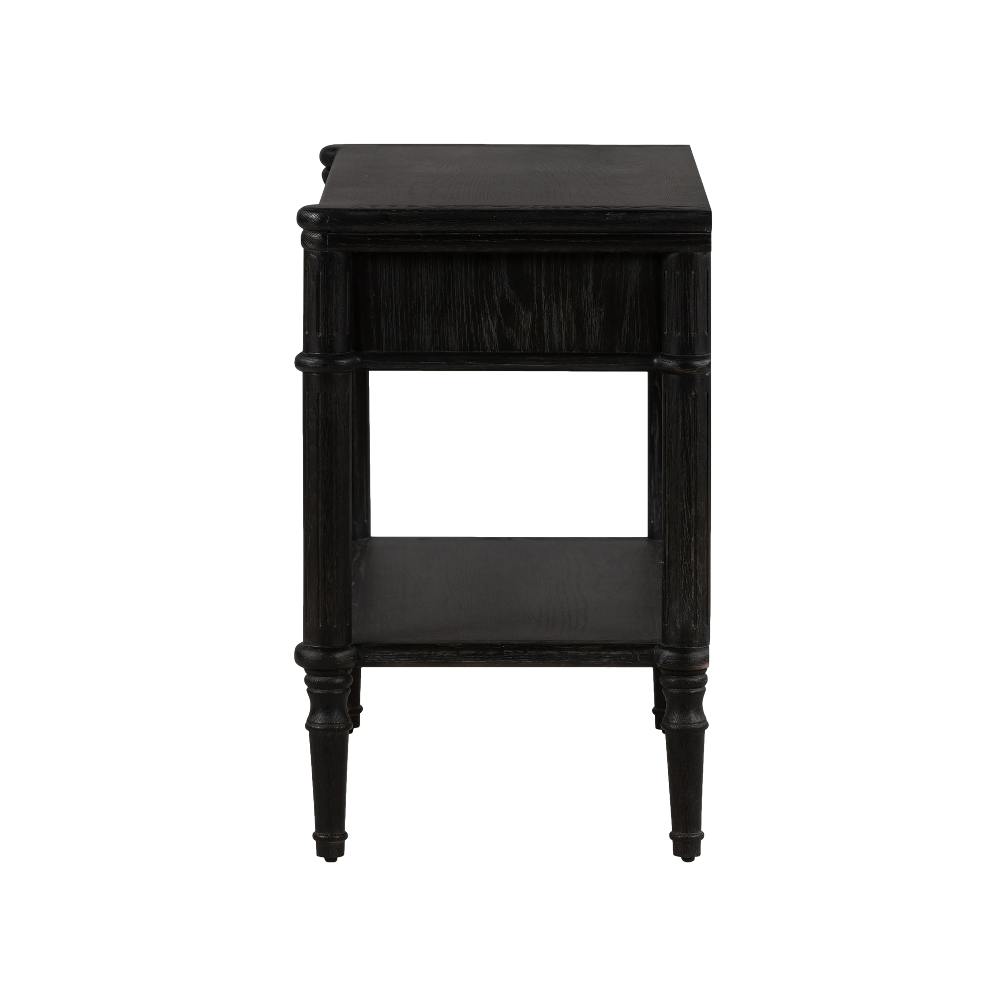 Toulouse Nightstand in Distressed Black