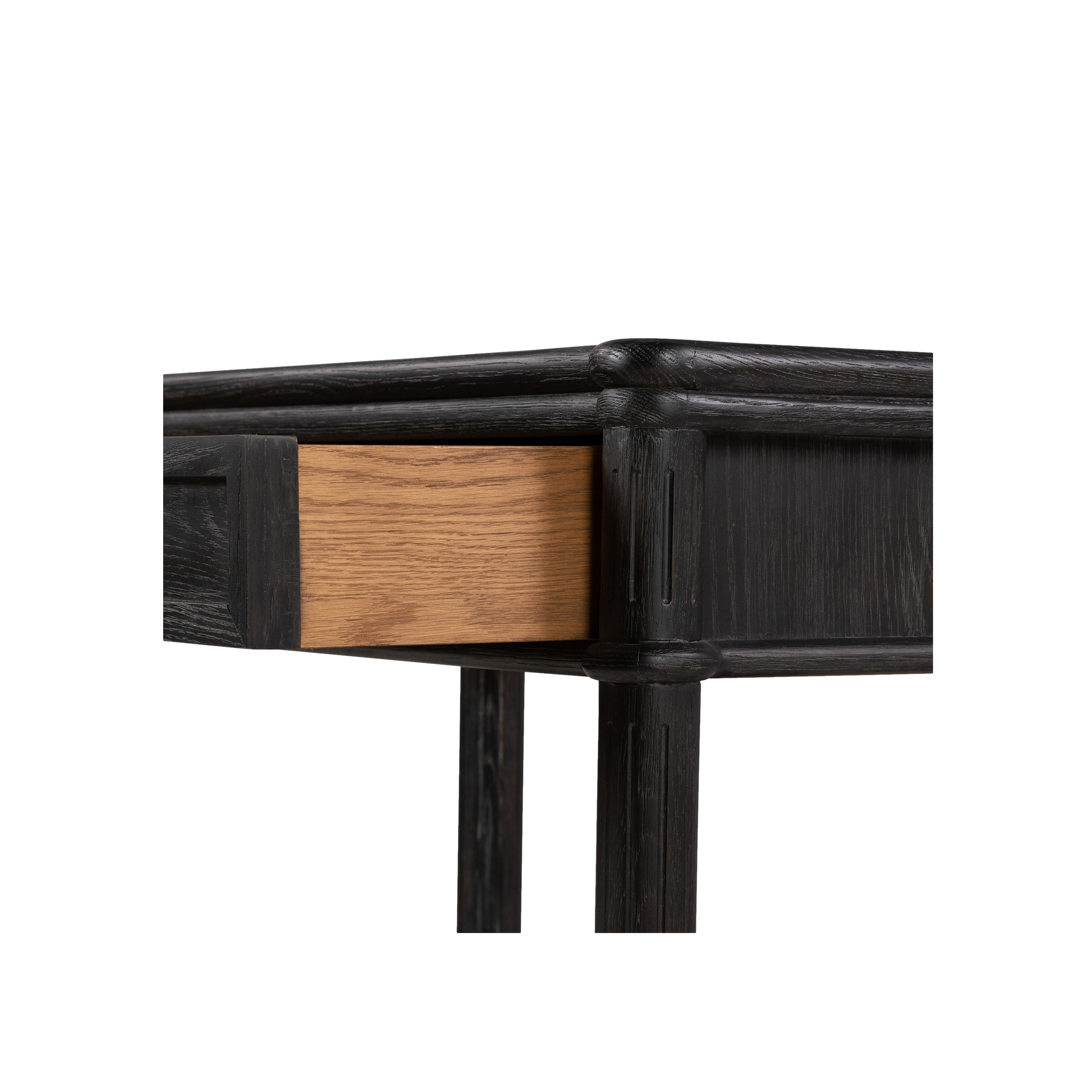 Toulouse Nightstand in Distressed Black