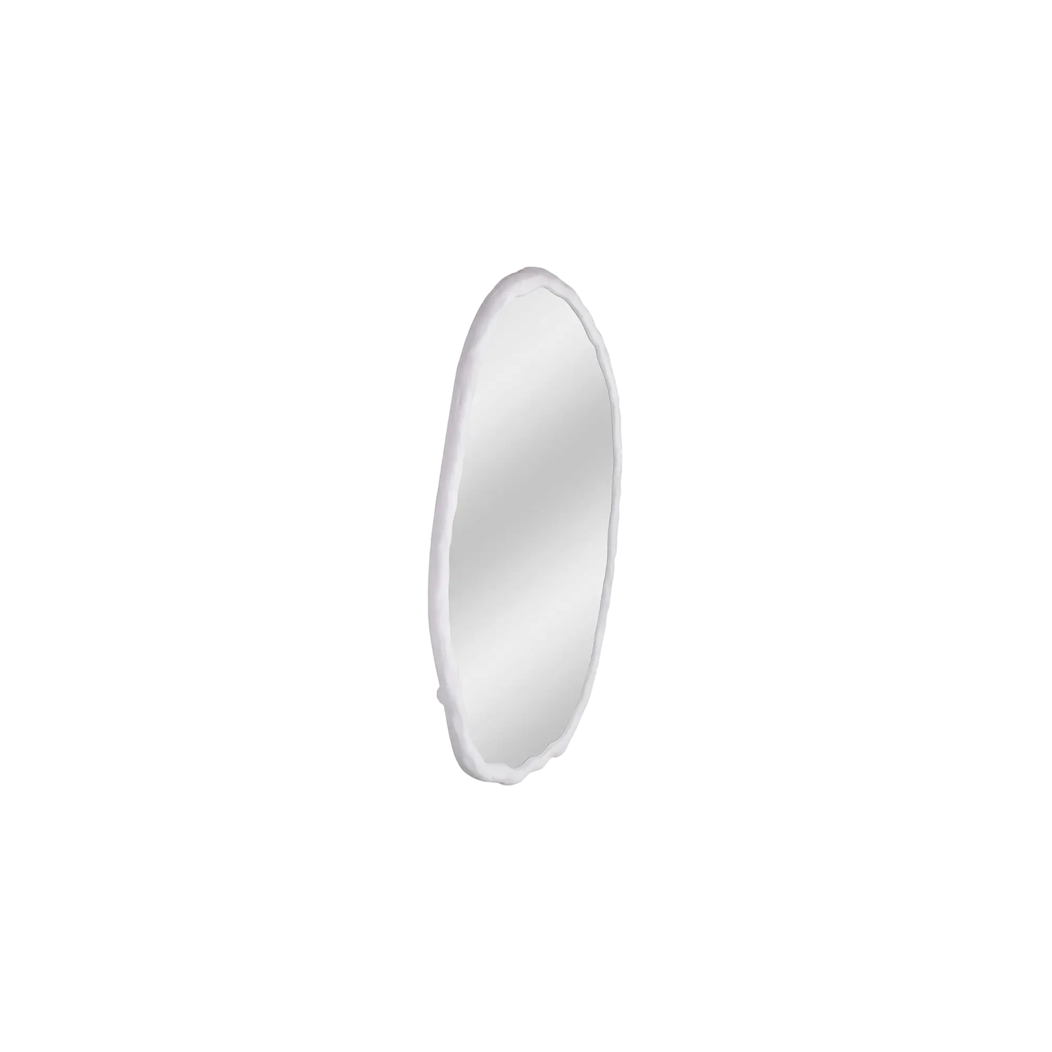 Foundry Oval Mirror (White)