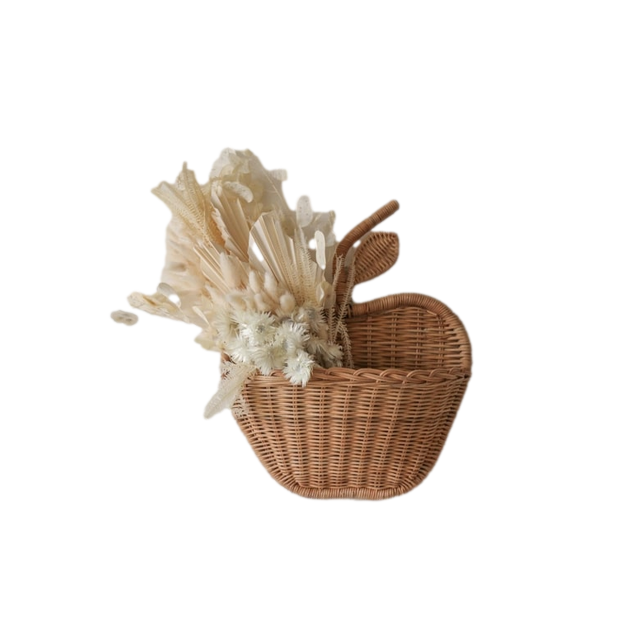 Handwoven Rattan Apple Wall Basket