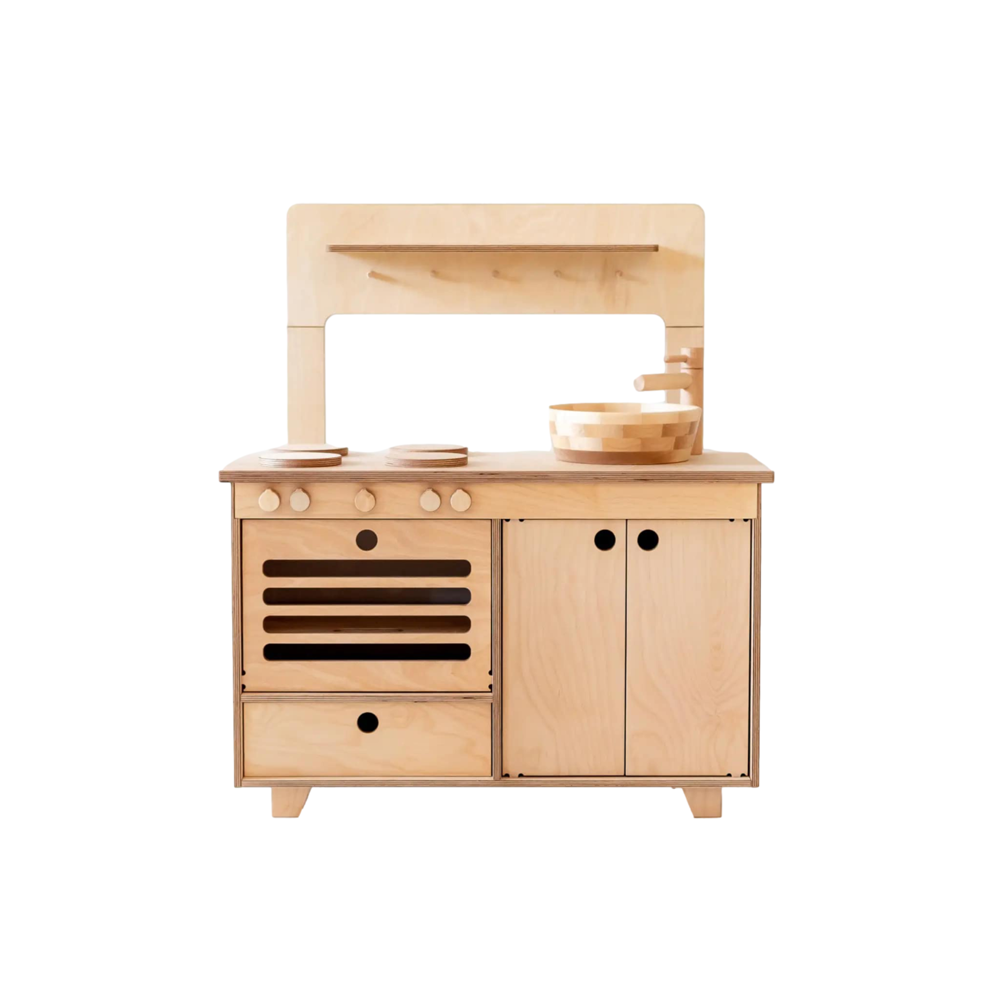 Wooden Play Kitchen (Natural)