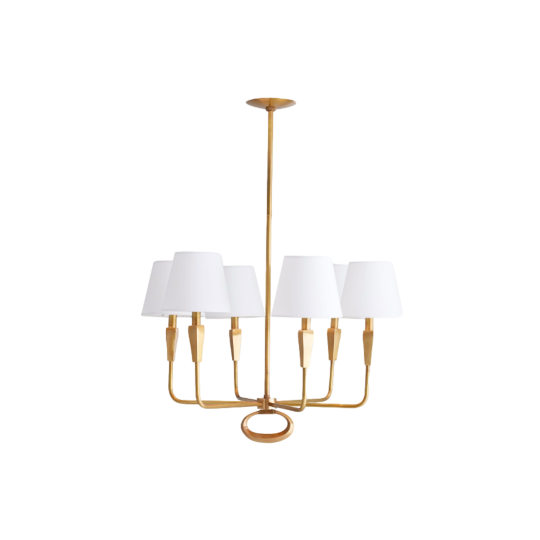 Jeremiah Chandelier in Vintage Brass