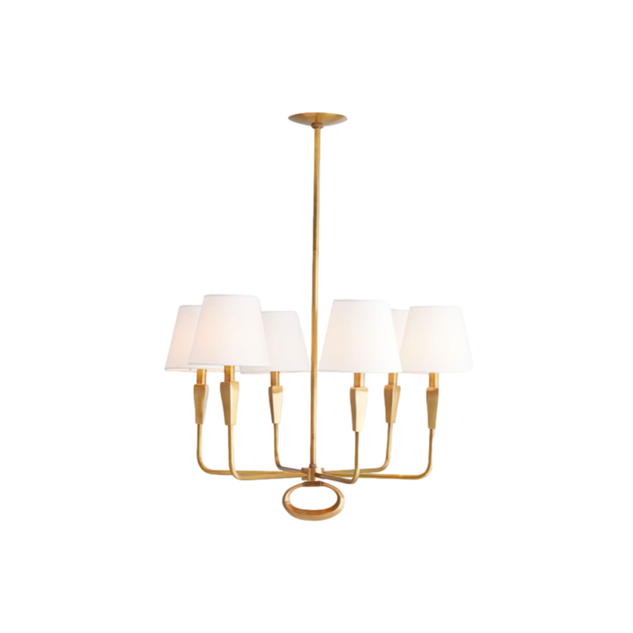 Jeremiah Chandelier in Vintage Brass