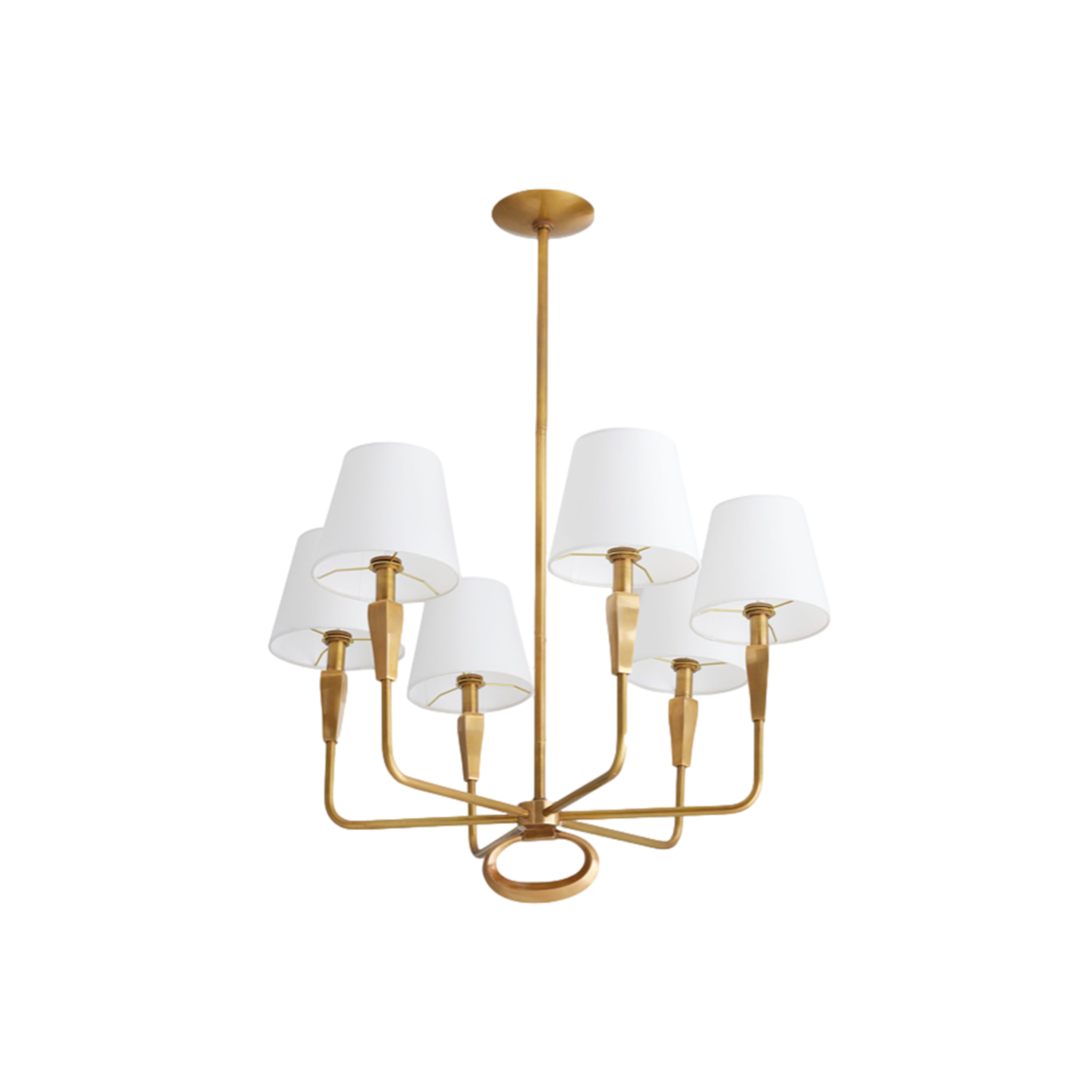 Jeremiah Chandelier in Vintage Brass