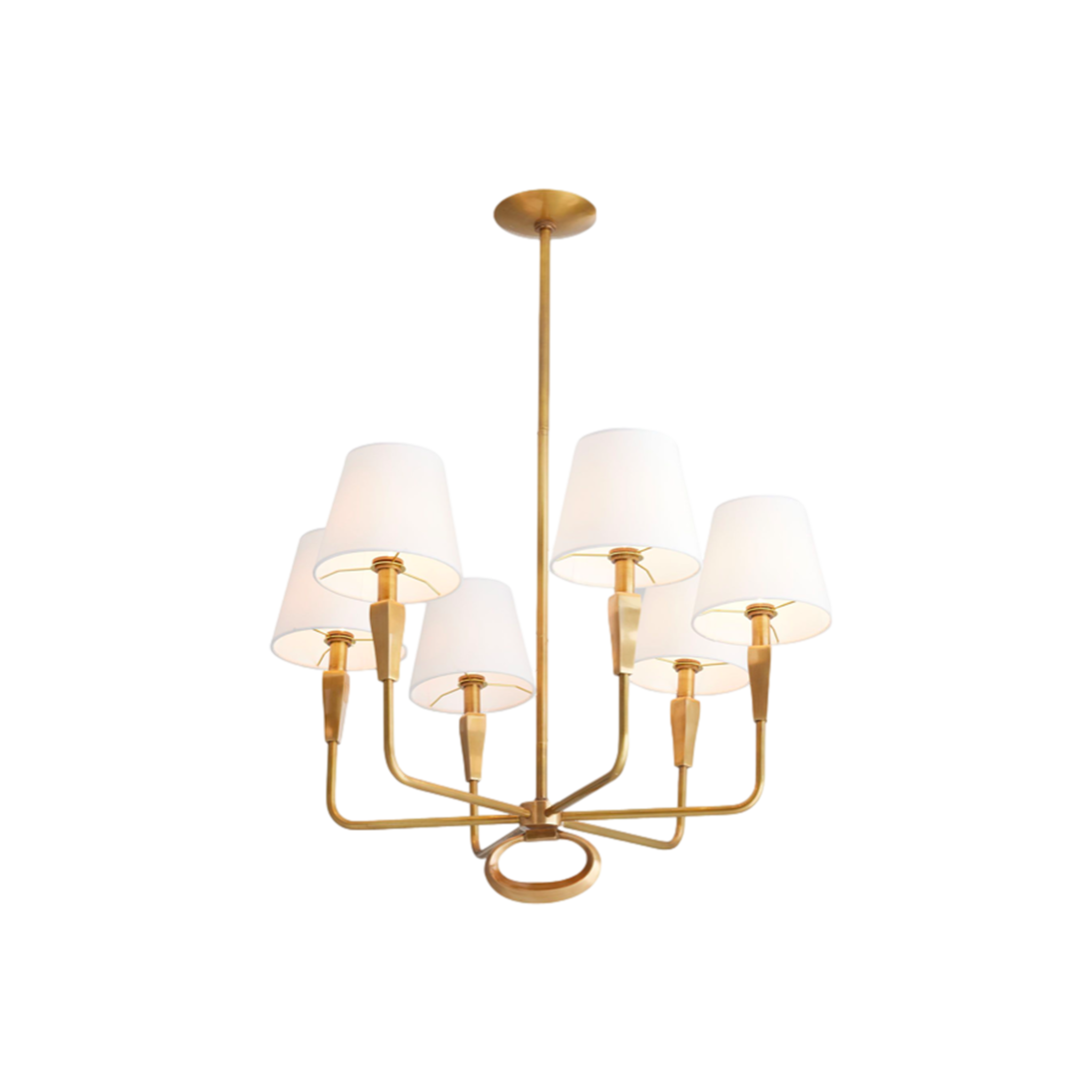 Jeremiah Chandelier in Vintage Brass