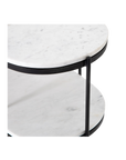 Felix Oval Nightstand in Hammered Grey