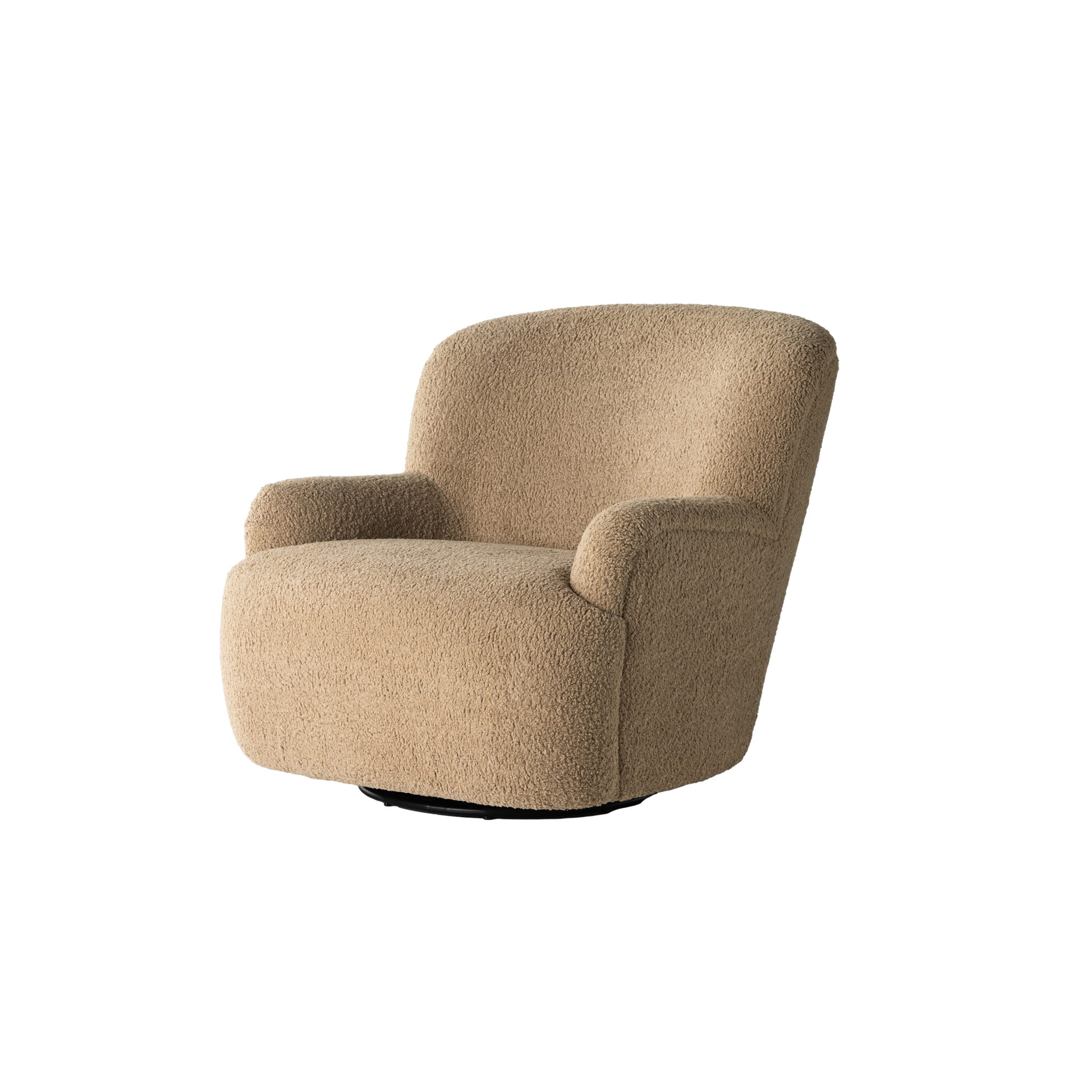 Kadon Swivel Chair in Sheepskin Camel