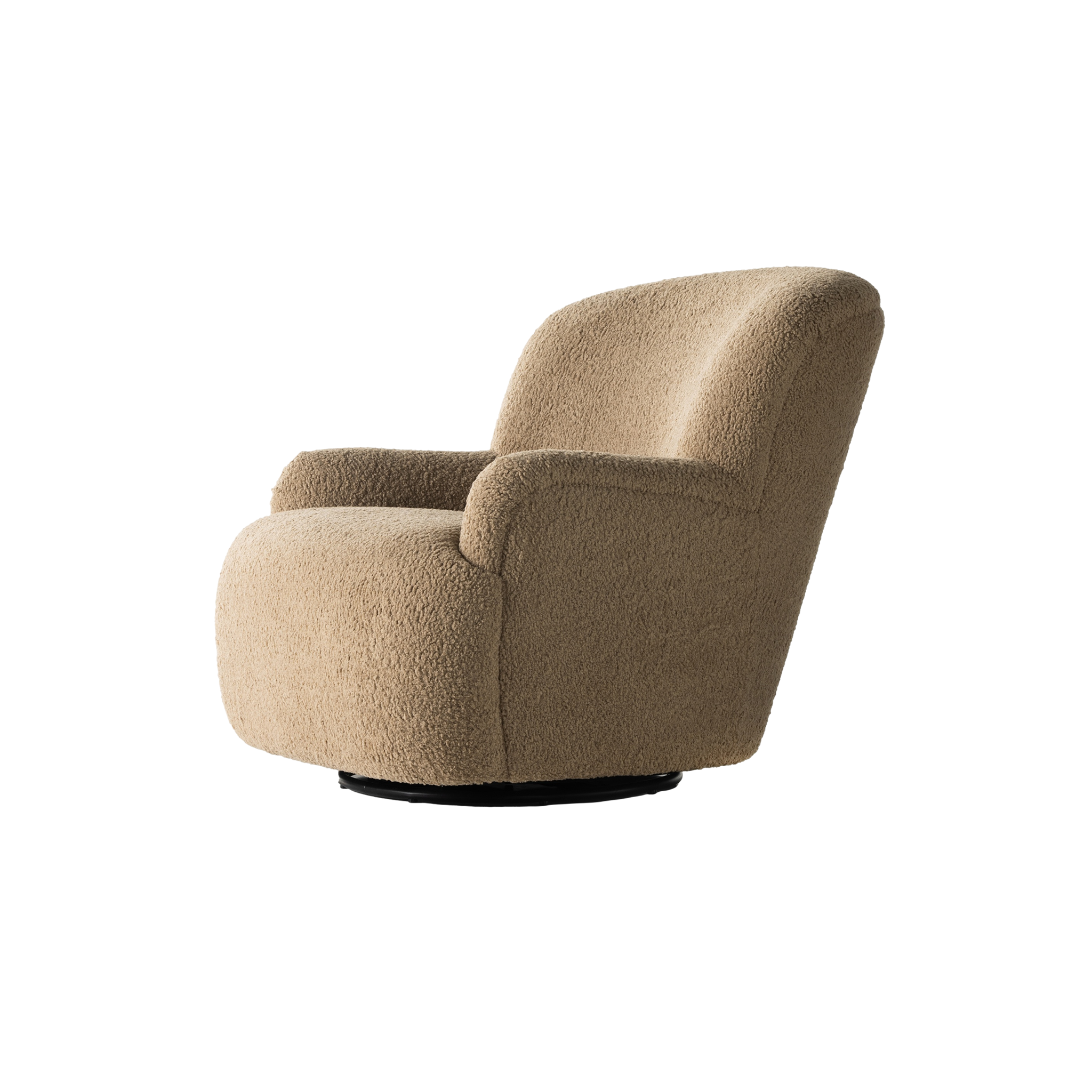 Kadon Swivel Chair in Sheepskin Camel