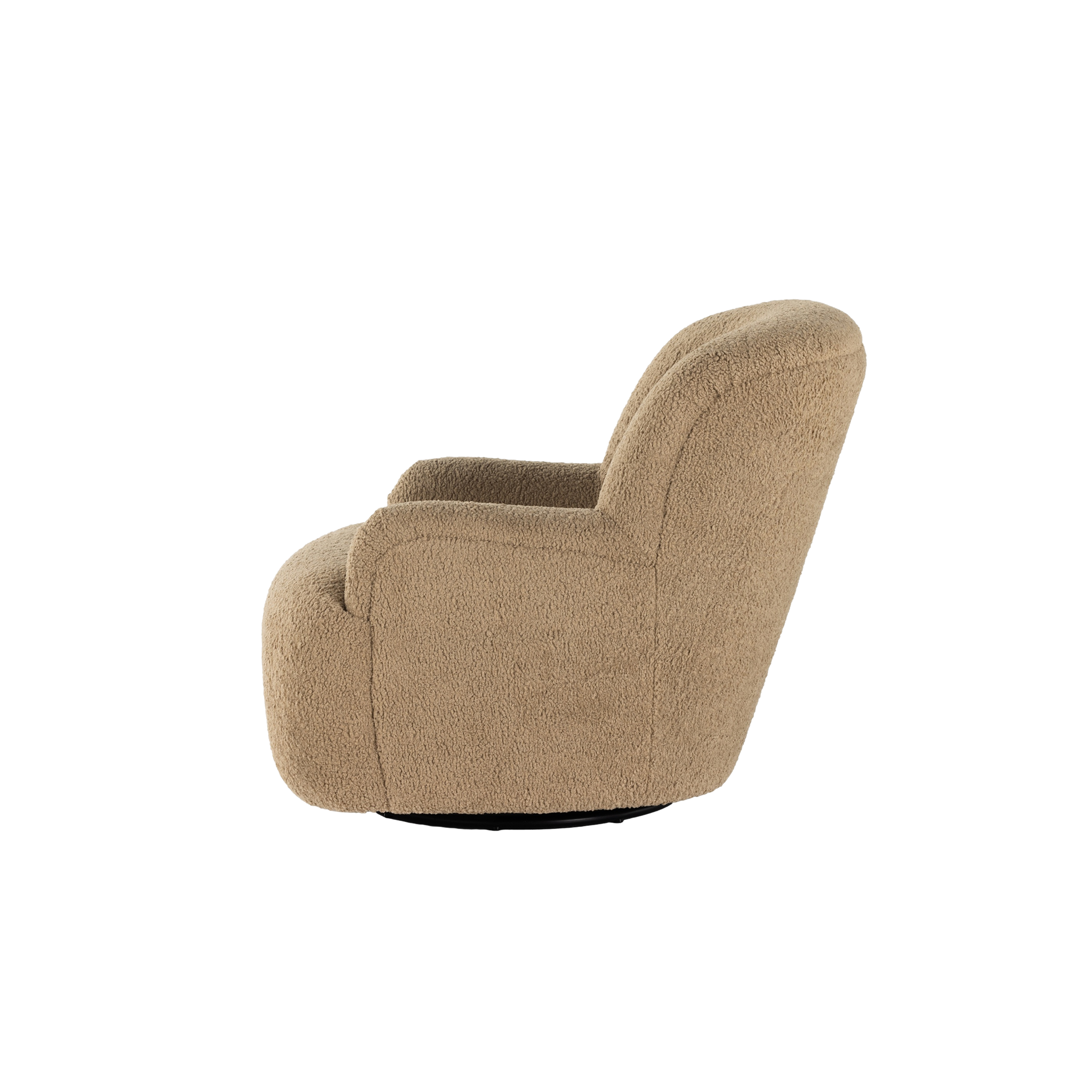 Kadon Swivel Chair in Sheepskin Camel