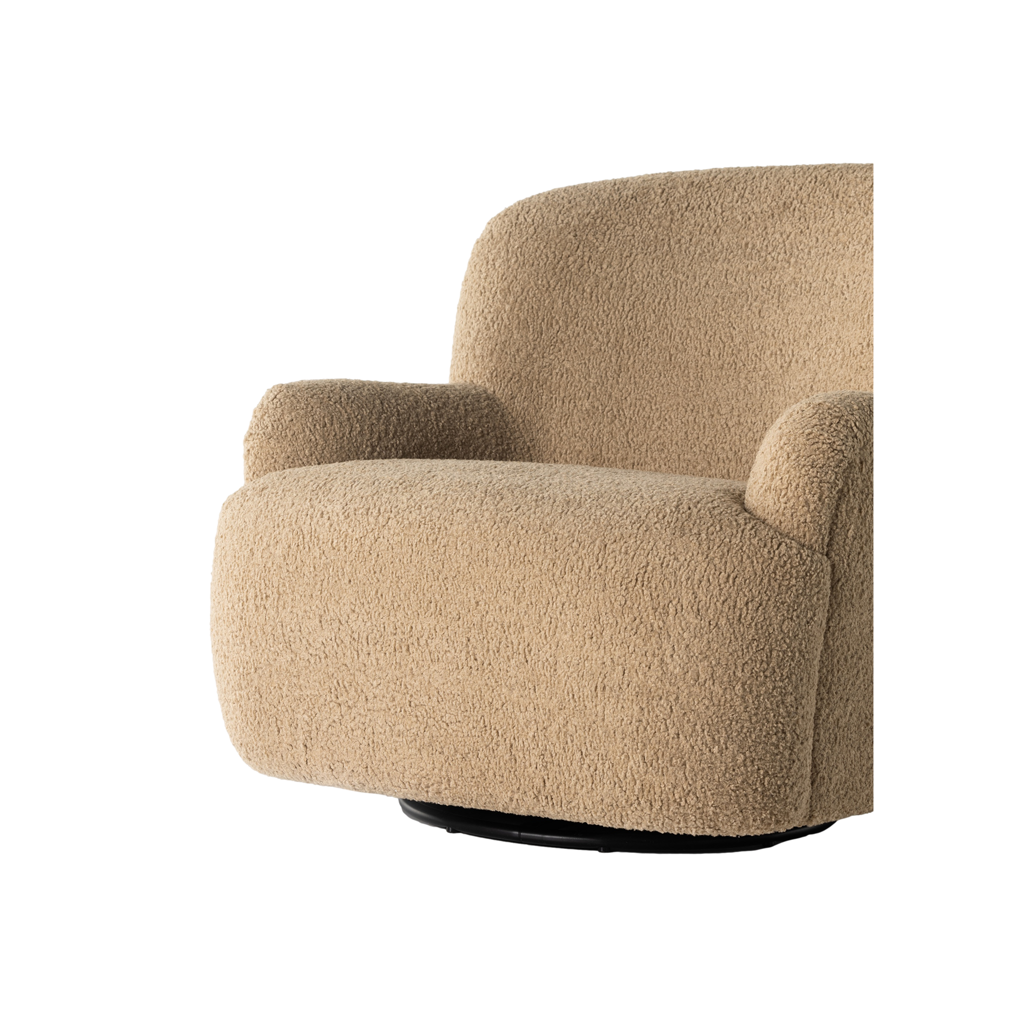 Kadon Swivel Chair in Sheepskin Camel