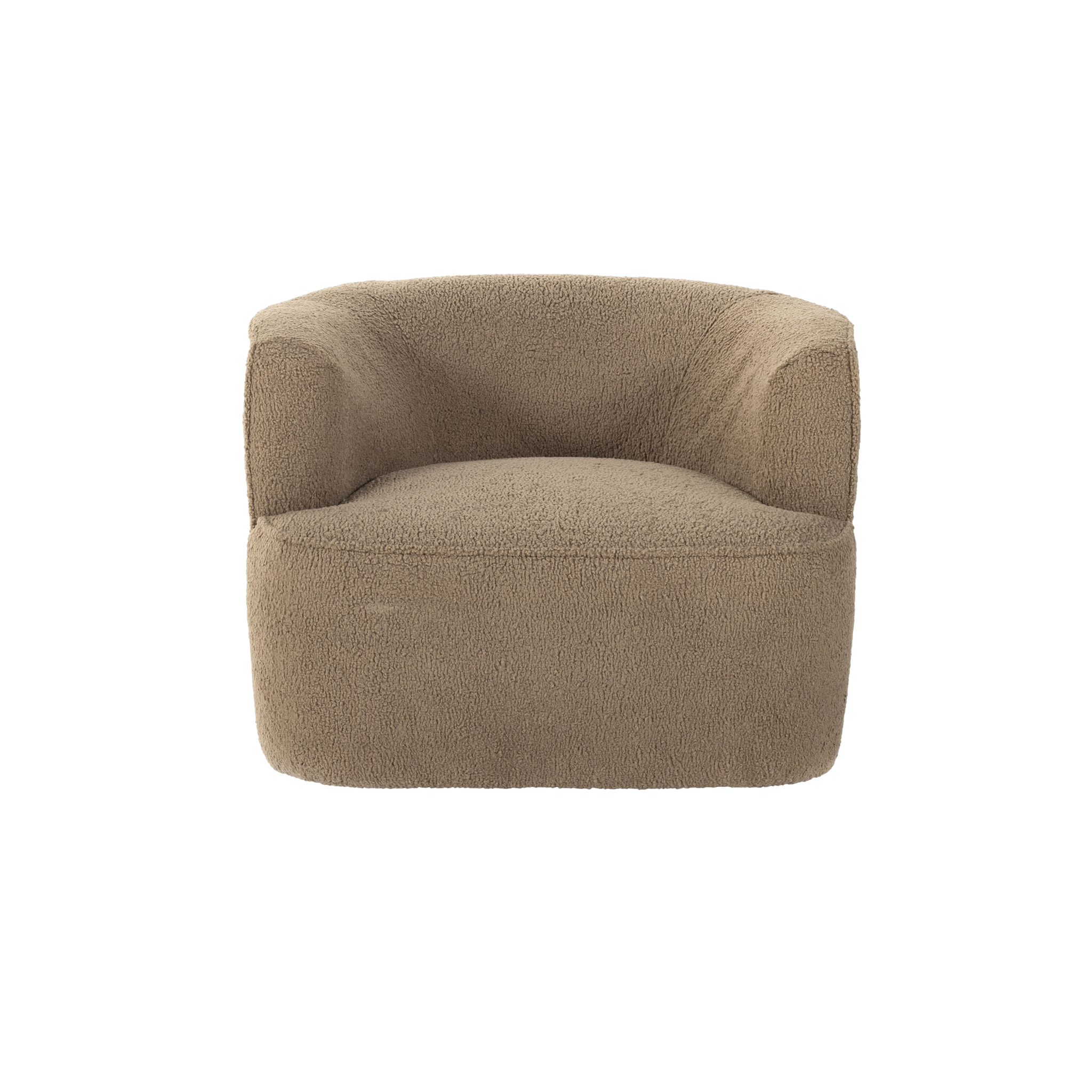 Mila Swivel Chair in Sheepskin Camel