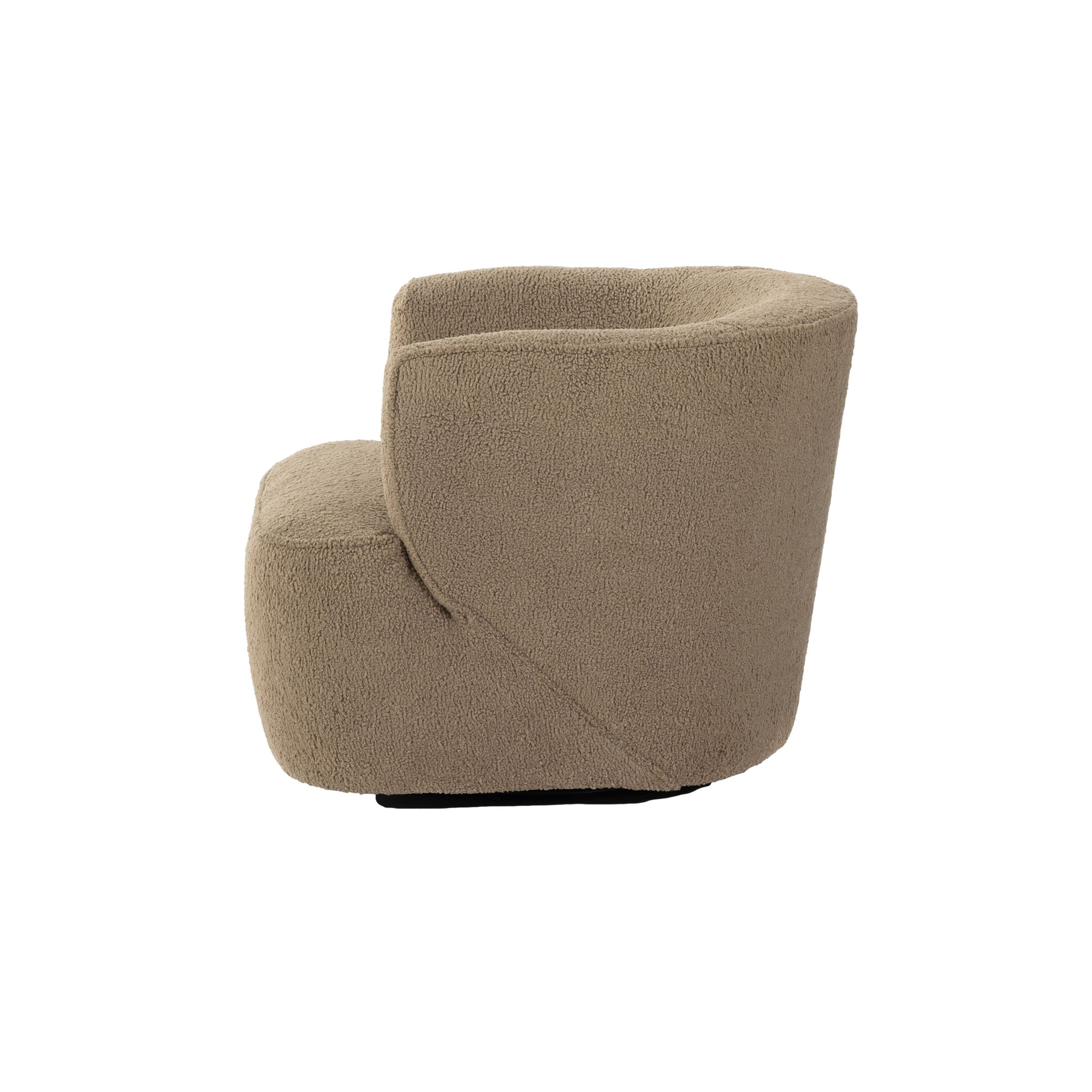 Mila Swivel Chair in Sheepskin Camel