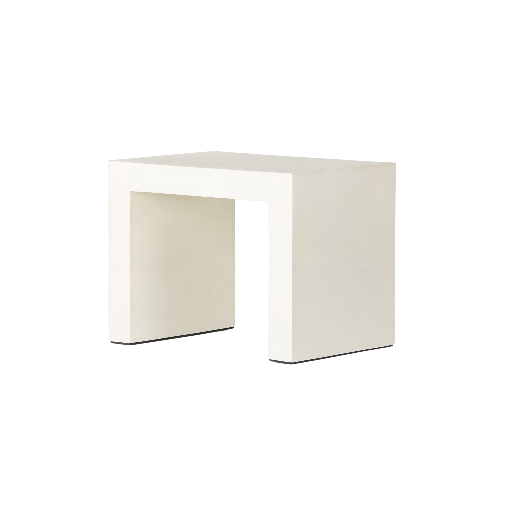 Parish End Table in White