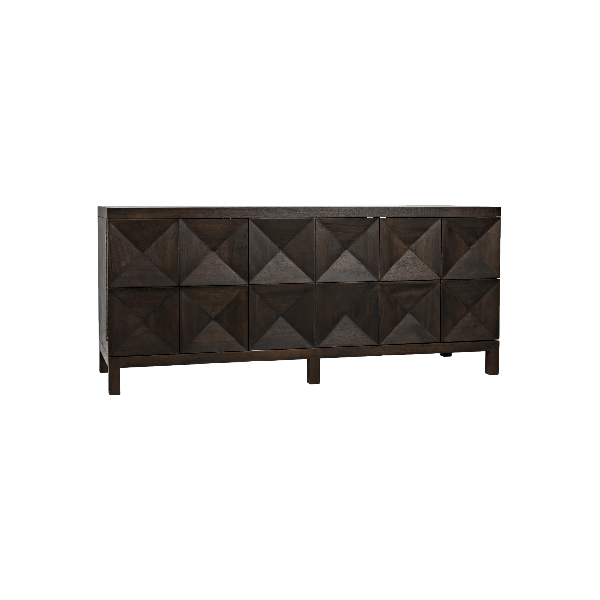 Quadrant 3-Door Sideboard-Ebony Walnut