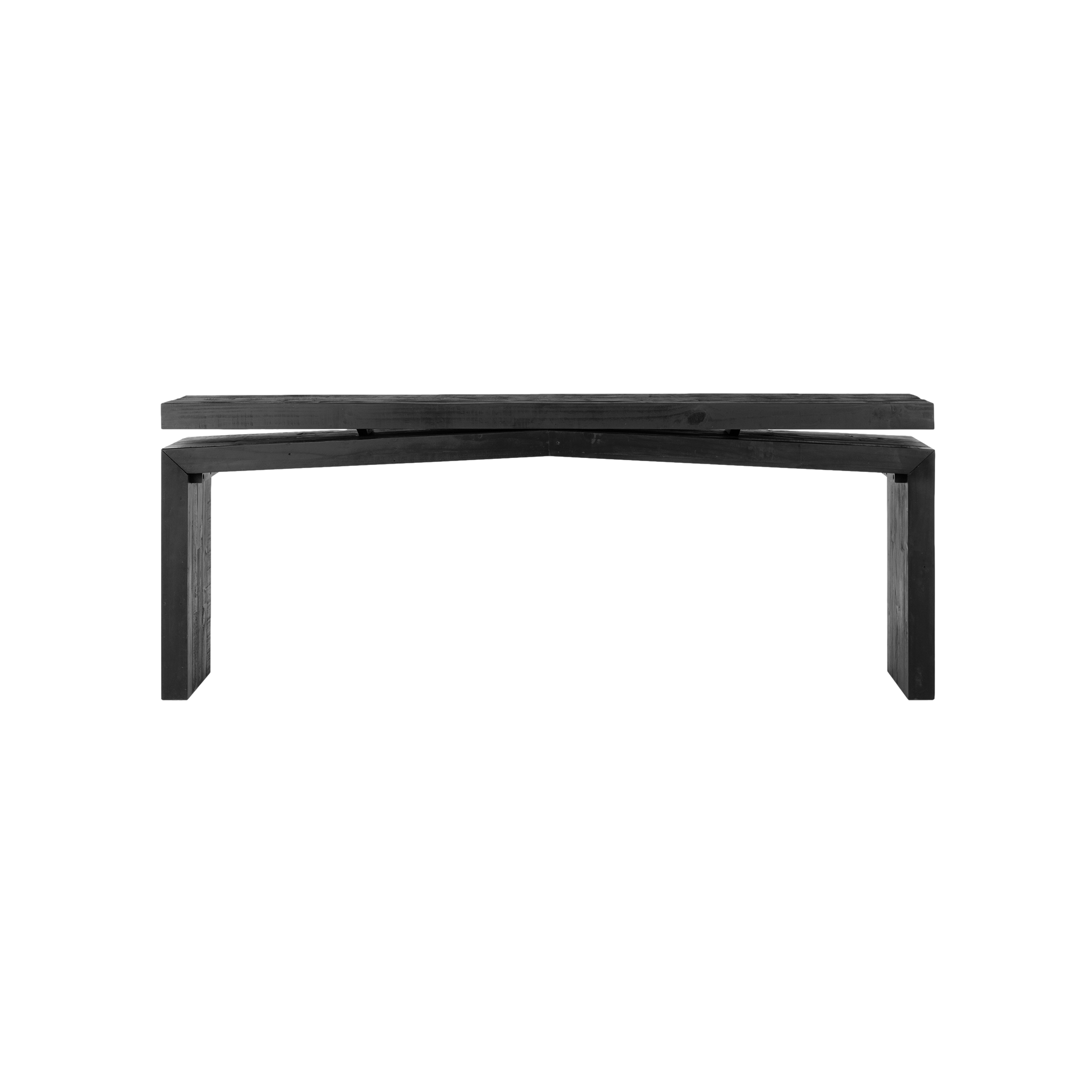 Matthes Console Table in Aged Black Pine