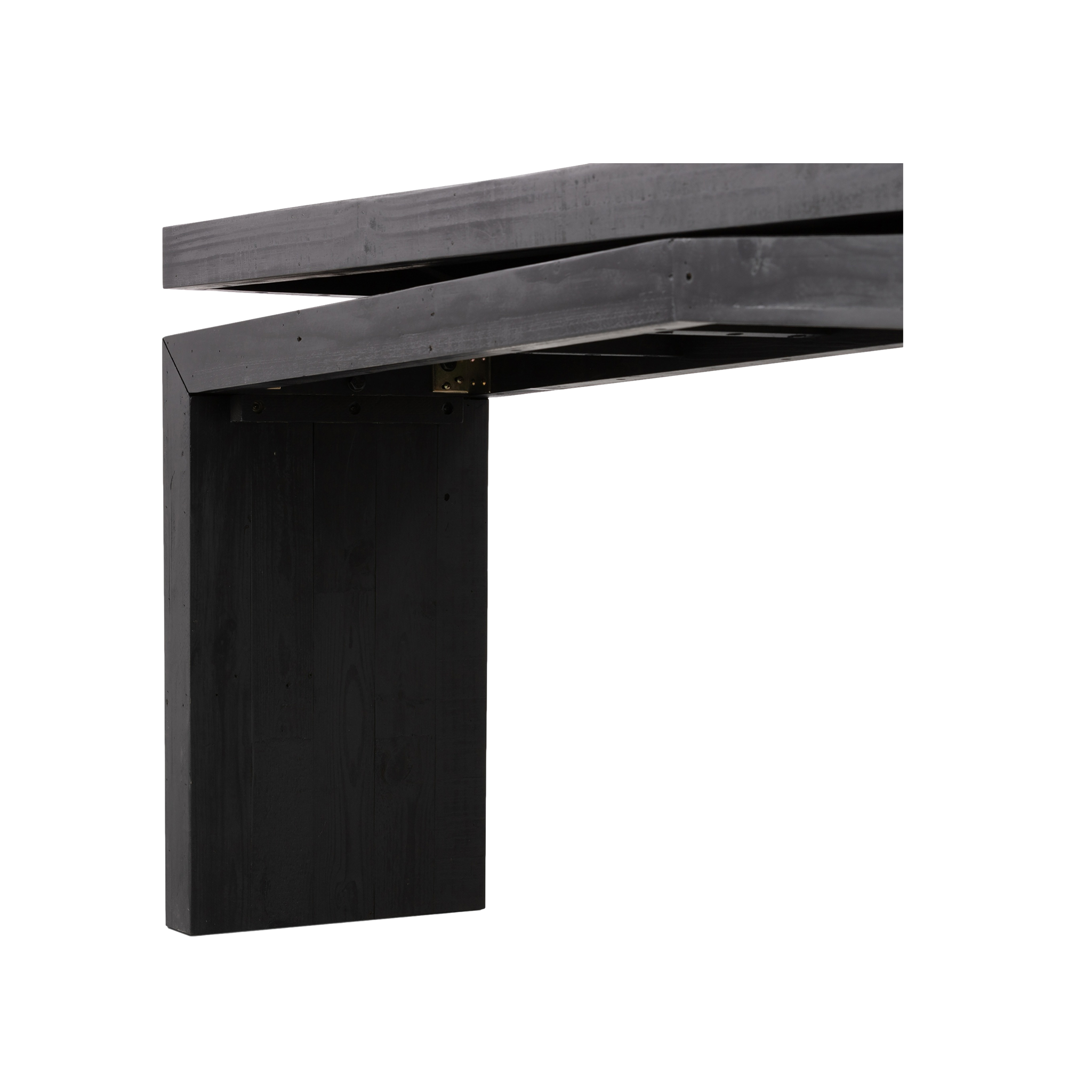 Matthes Console Table in Aged Black Pine