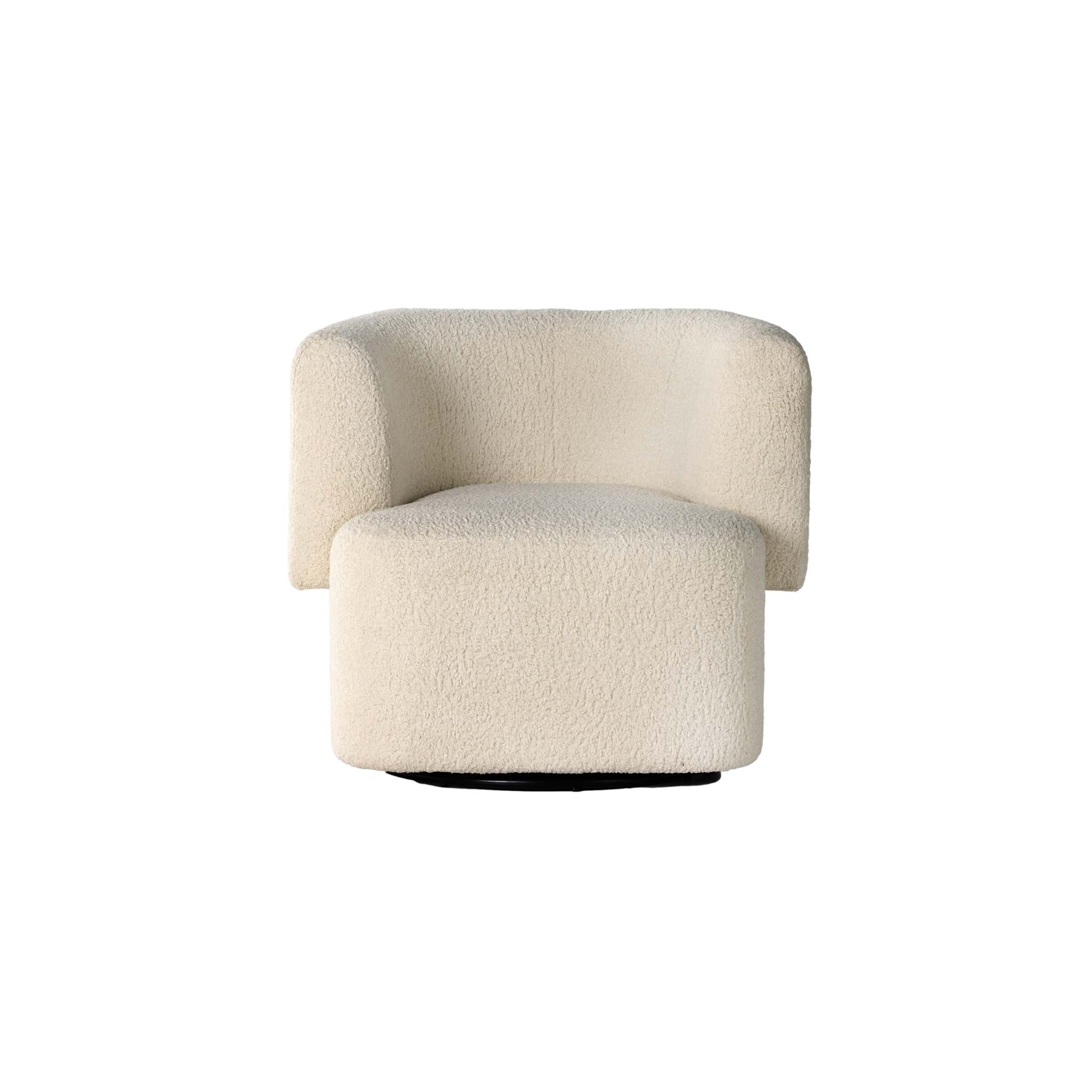 Tybalt Swivel Chair in Sheepskin Natural