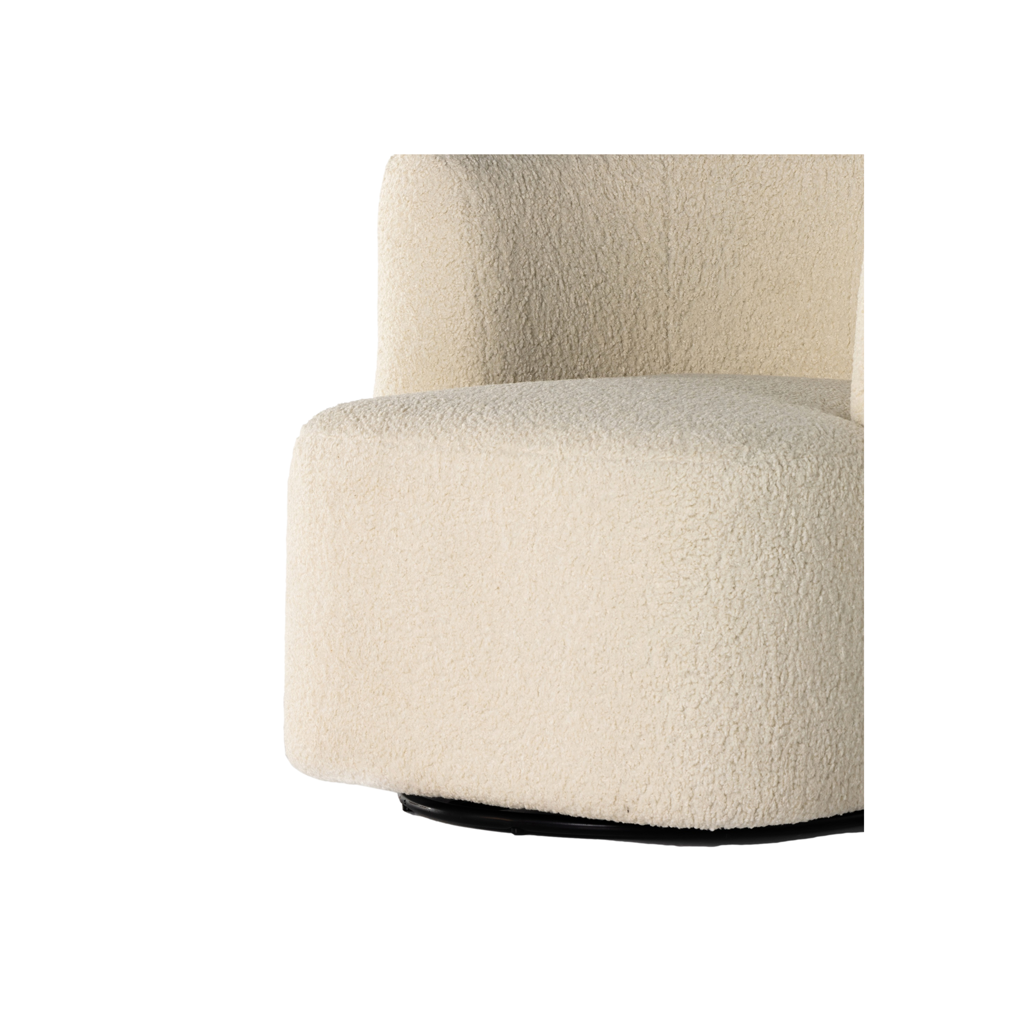 Tybalt Swivel Chair in Sheepskin Natural