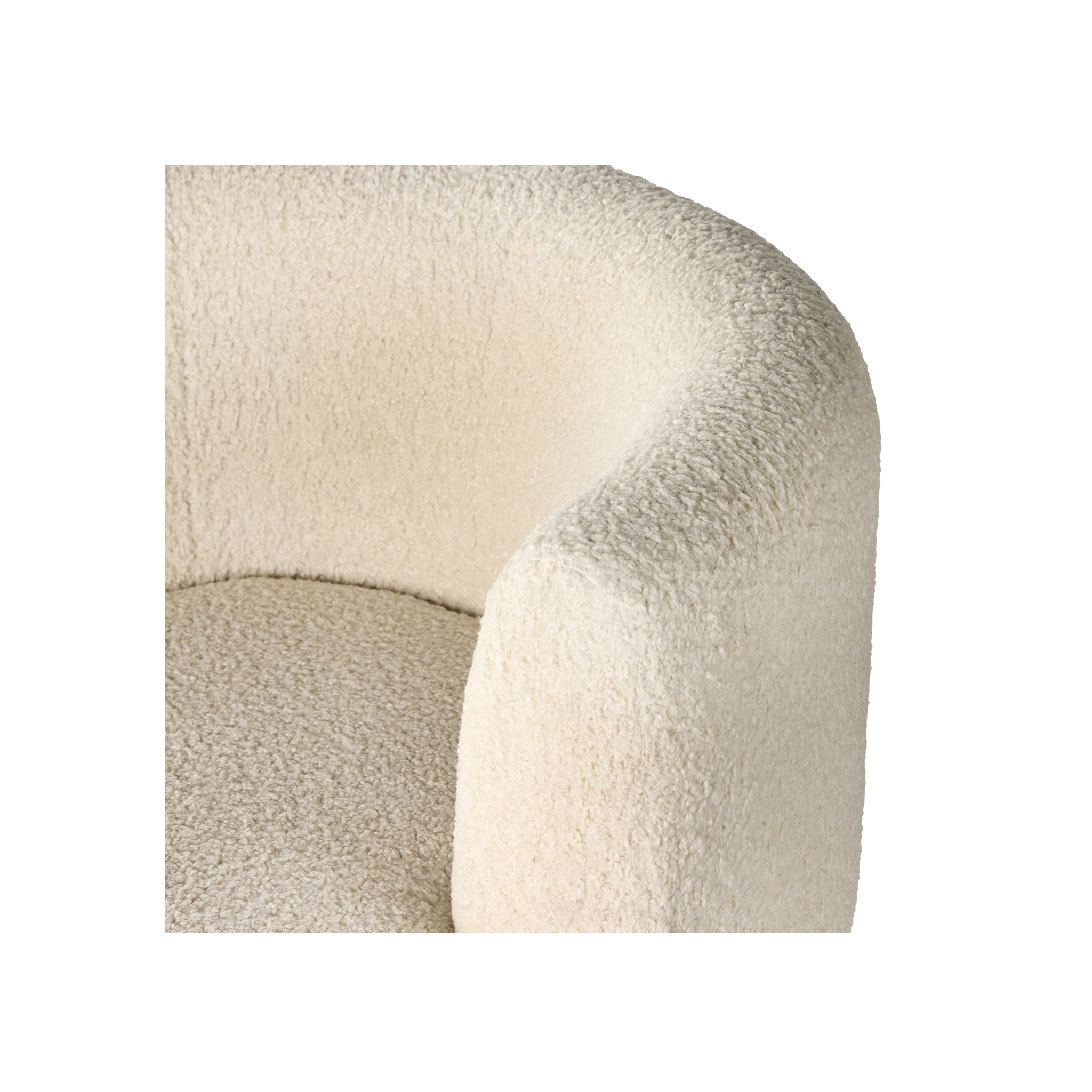 Tybalt Swivel Chair in Sheepskin Natural