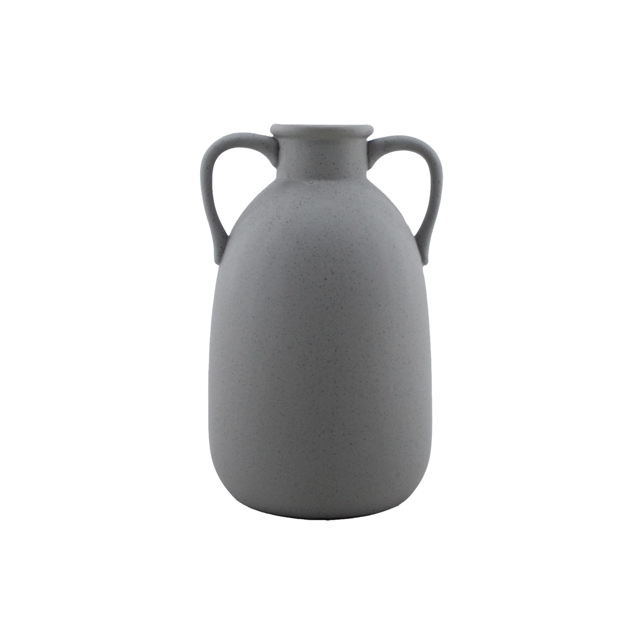 Ceramic Eared Vase (Grey)