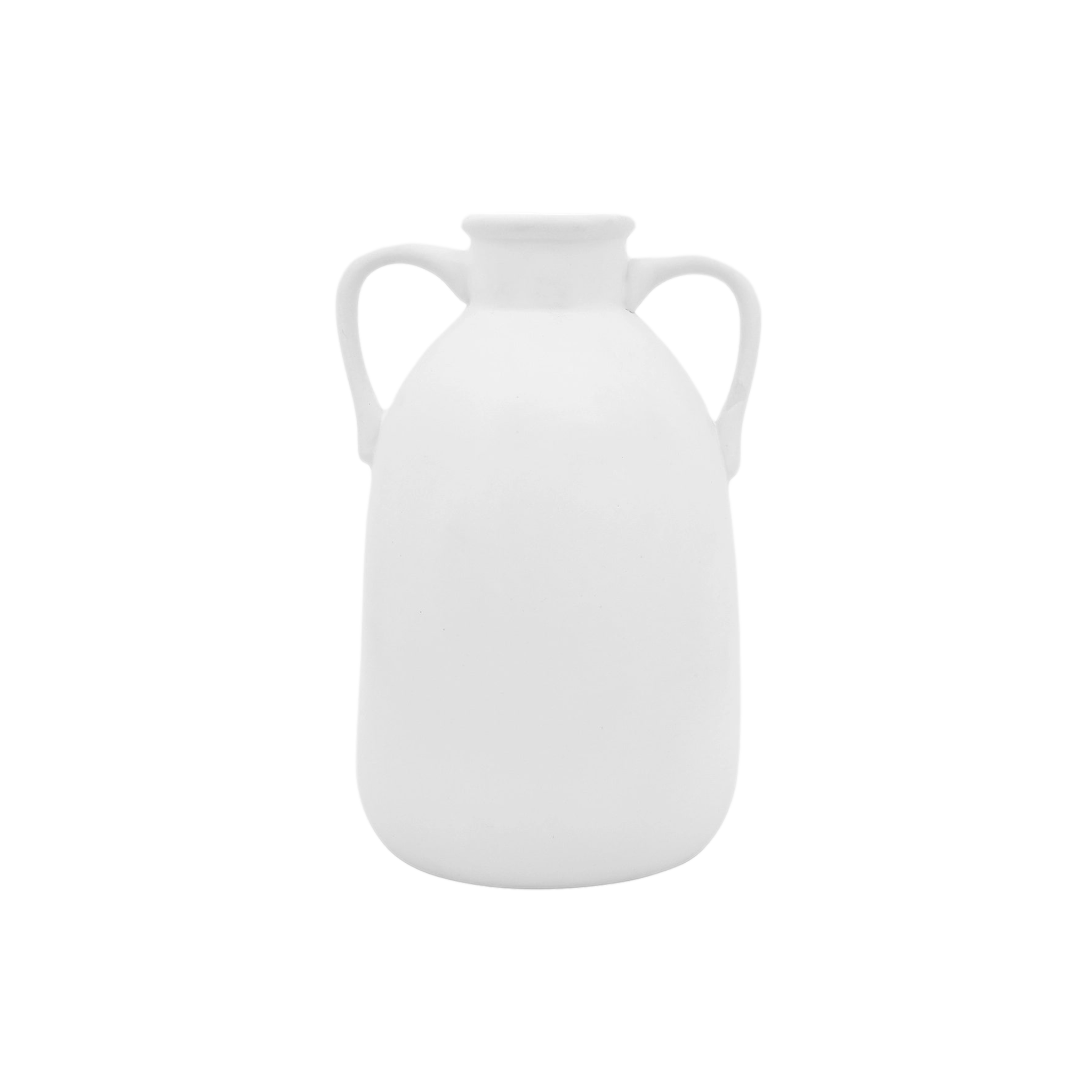 Ceramic Eared Vase (White)